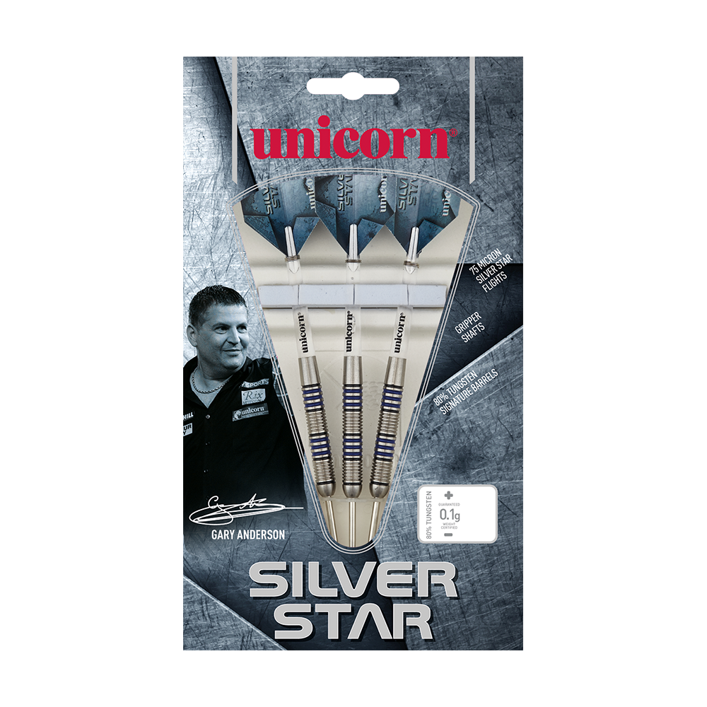 Unicorn Silver Star Gary Anderson P4 80% Steeldarts