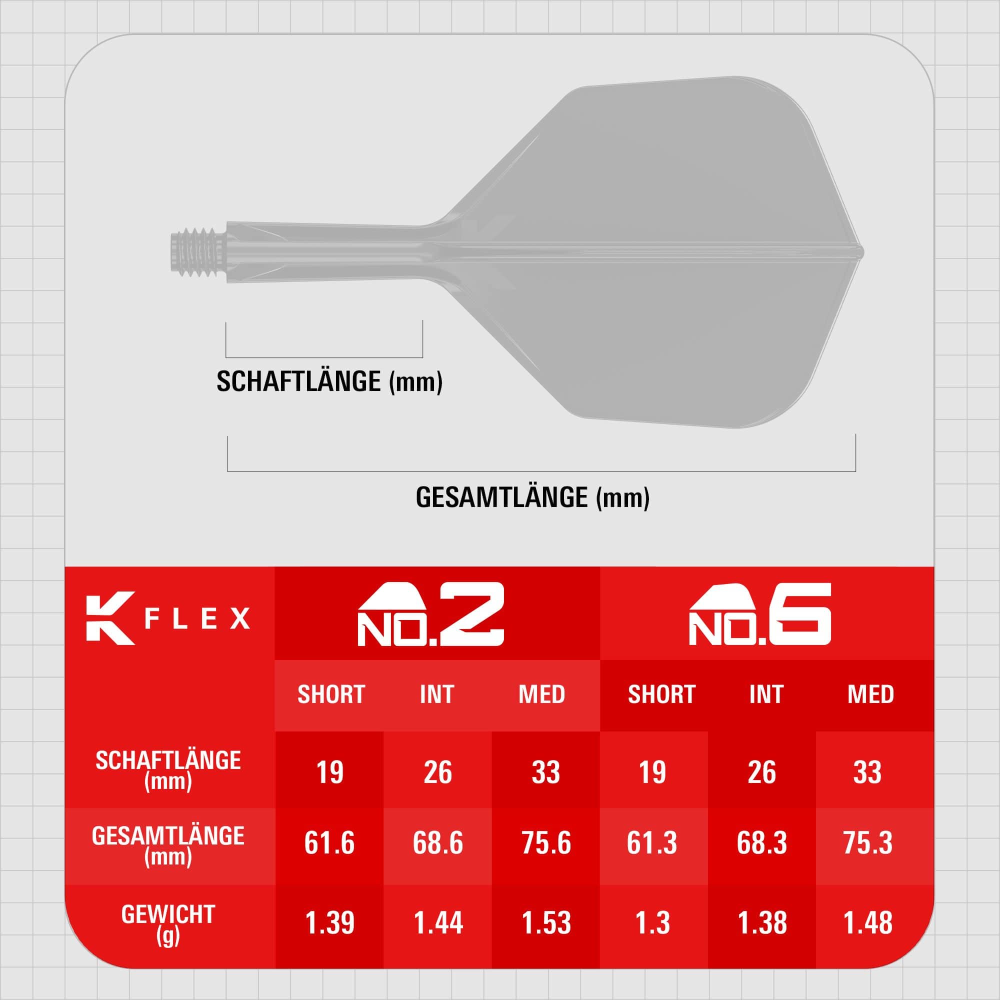 Target K-Flex Red No2 Standard Flights