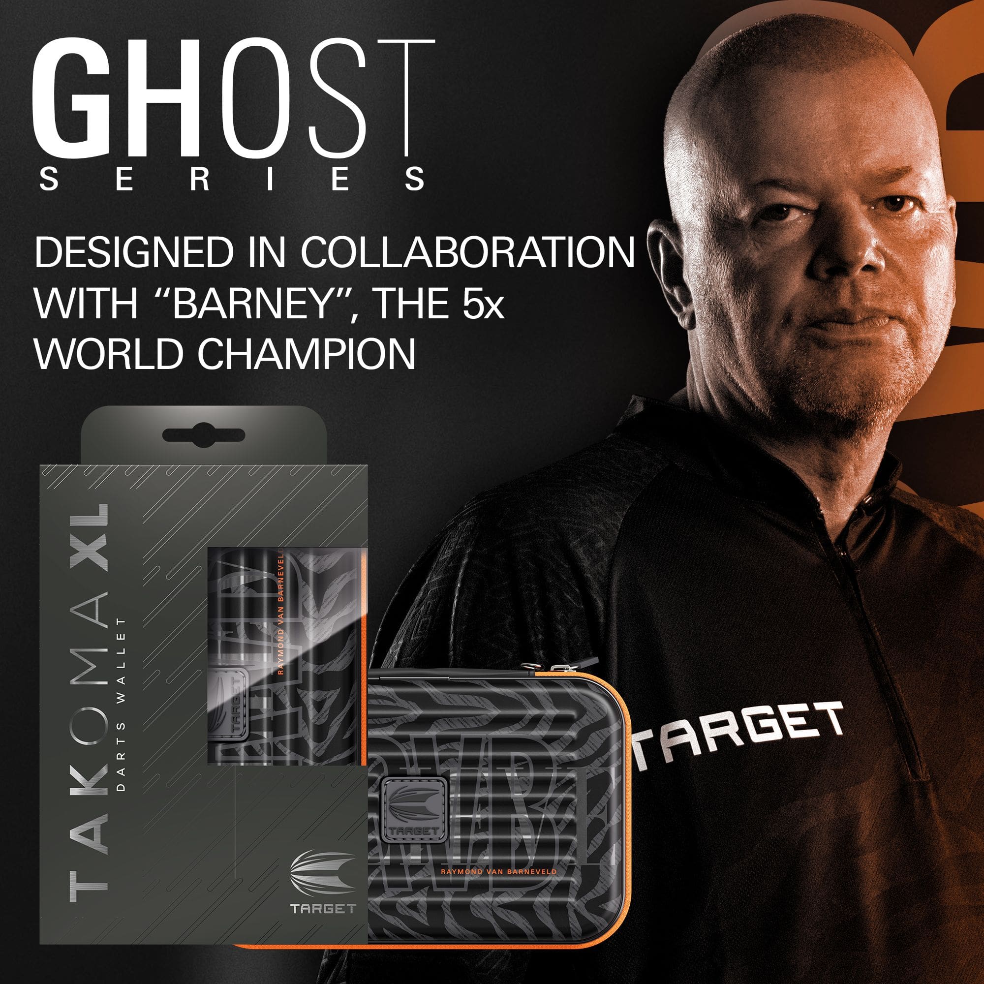 Takoma XL Ghost Series Raymond Van Barneveld Dartcase Abgebildet ist das Takoma XL Ghost Series Raymond Van Barneveld Dartcase. Dieses Etui schützt Dartzubehör vor Beschädigungen.