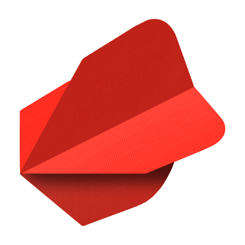 Abgebildet ist ein Nylon-Stoff No6 Flight in Neonorange. Es handelt sich um einen Ersatzteil für Darts.