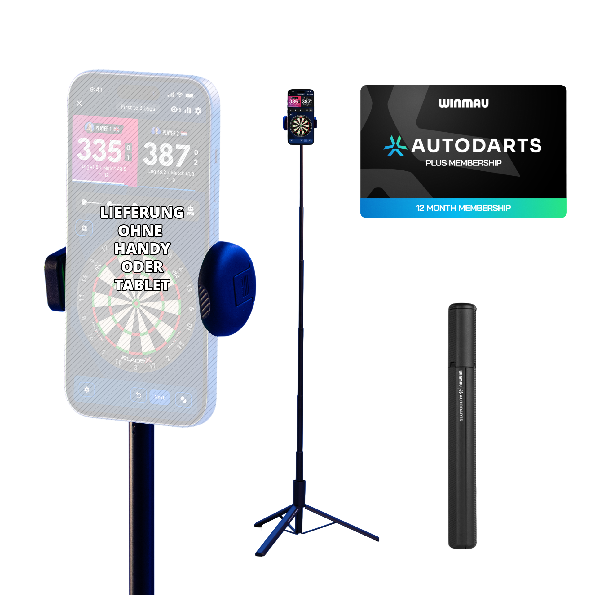 Winmau Device Stand & 12 Monate Membership Bundle Winmau Device Stand & 12 Monate Membership Bundle