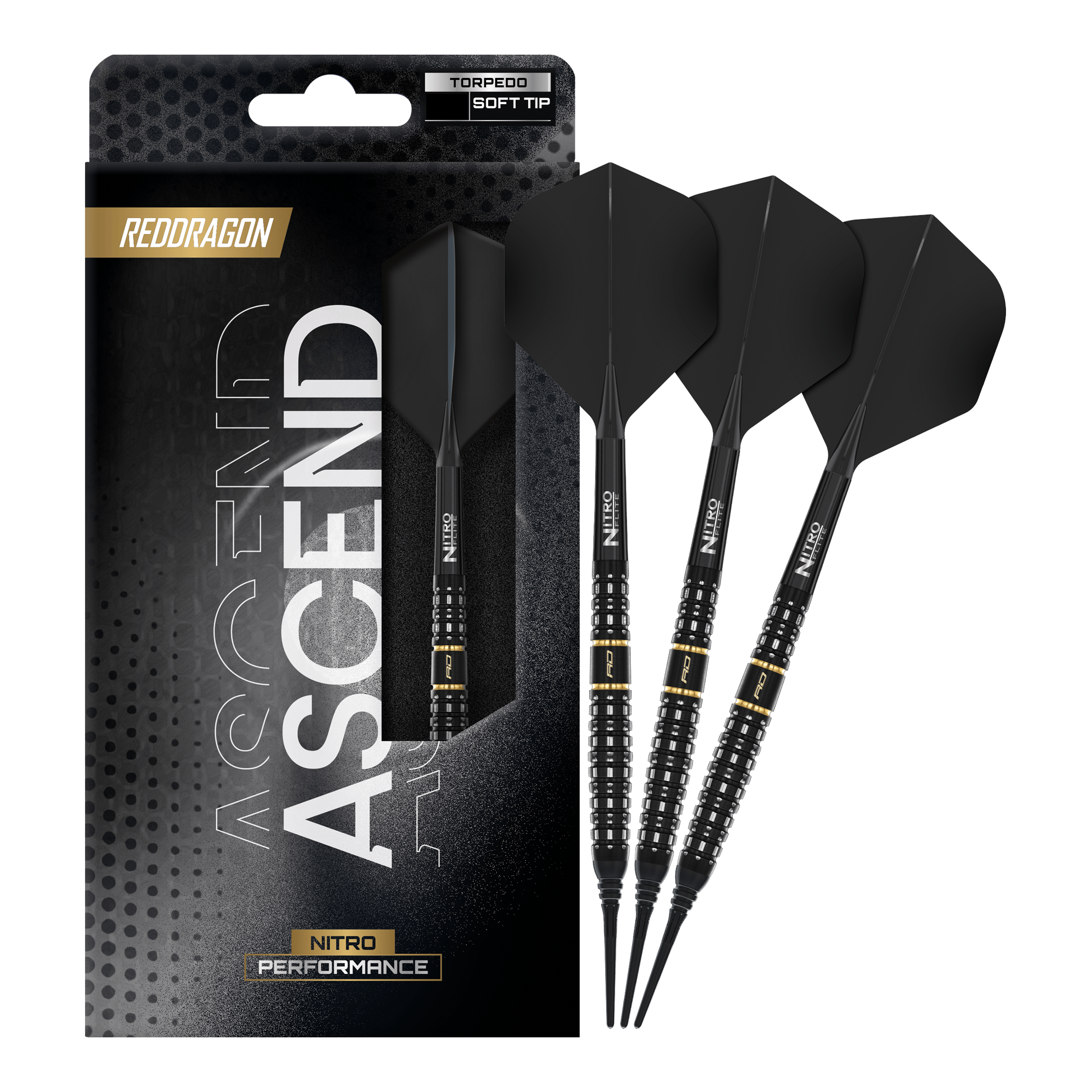 Red Dragon Ascend Torpedo Softdarts - 22g Gezeigt werden Red Dragon Ascend Torpedo Softdarts mit 22g. Die Softdarts bieten eine gute Balance und Griffigkeit.