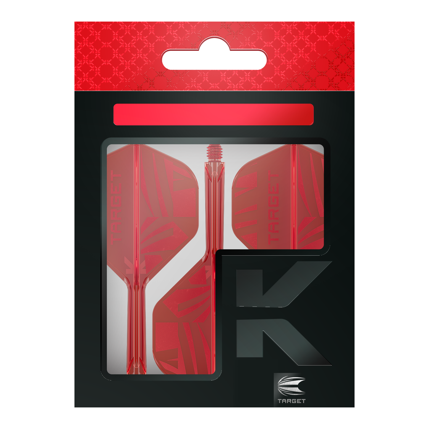 Target K-Flex Red No2 Standard Flights Die Target K-Flex Red No2 Standard Flights werden gezeigt. Es handelt sich um rote Dartflights im Standardformat.