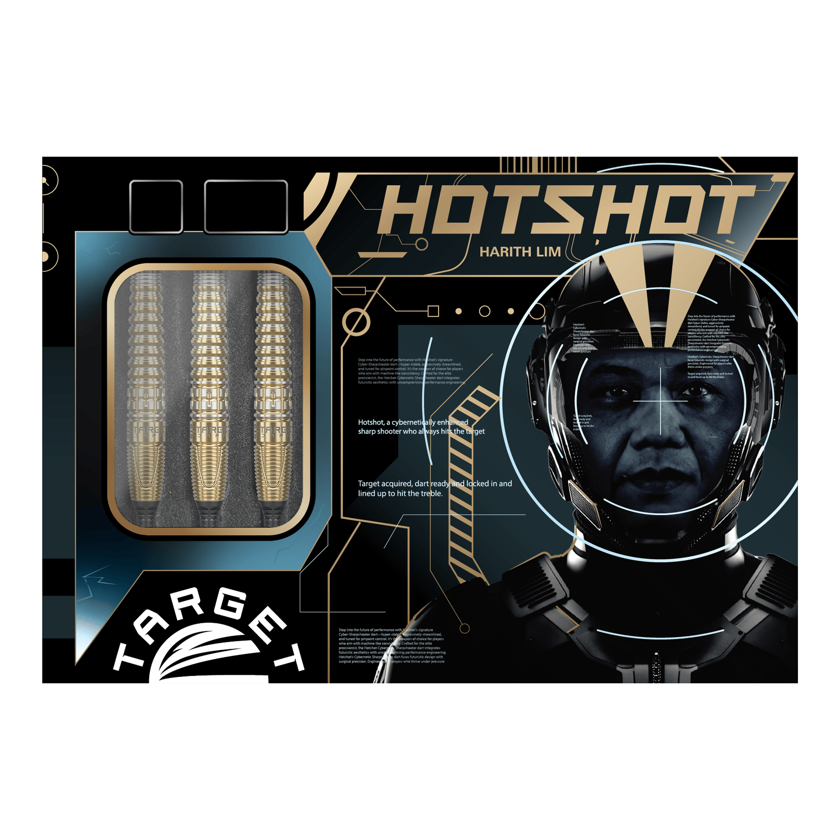 Target Japan Prime Series Harith Lim HotShot GEN3 Softdarts - 18g Die Target Japan Prime Series Harith Lim HotShot GEN3 Softdarts - 18g werden gezeigt. Diese Softdarts zeichnen sich durch ihr schlankes Design aus.