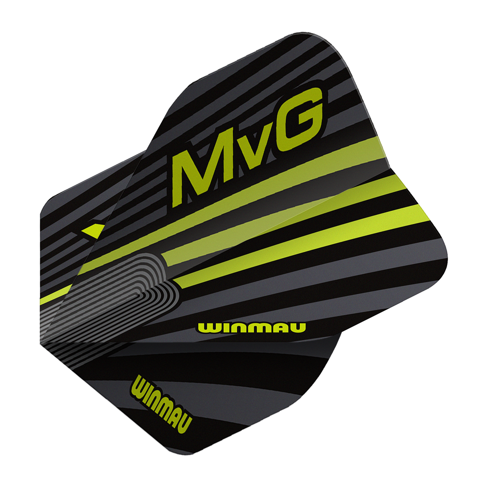 Winmau Prism Delta MvG Grey Green No2 Standard Flights Zu sehen sind Winmau Prism Delta MvG Grey No2 Standard Flights. Das Flight-Set hat ein modernes, auffälliges Design.