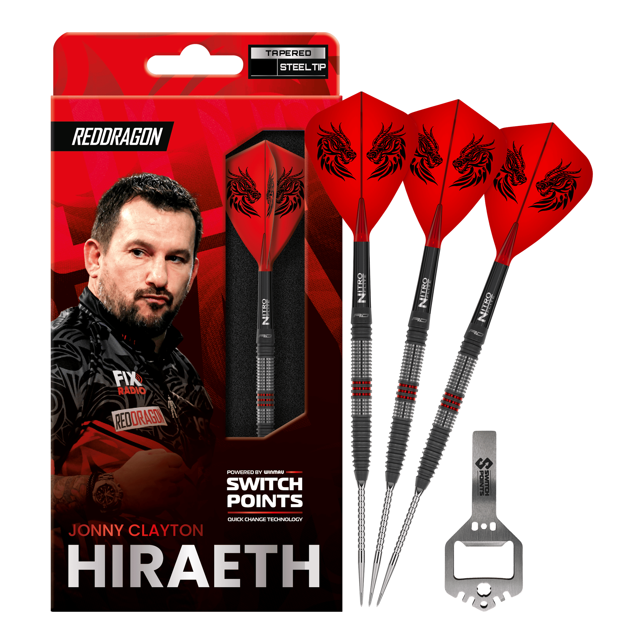 Red Dragon Jonny Clayton Hireath Switch Point Steeldarts Zu sehen sind Red Dragon Jonny Clayton Hireath Switch Point Steeldarts. Sie haben eine markante Optik und sind ideal für Dartspieler geeignet.