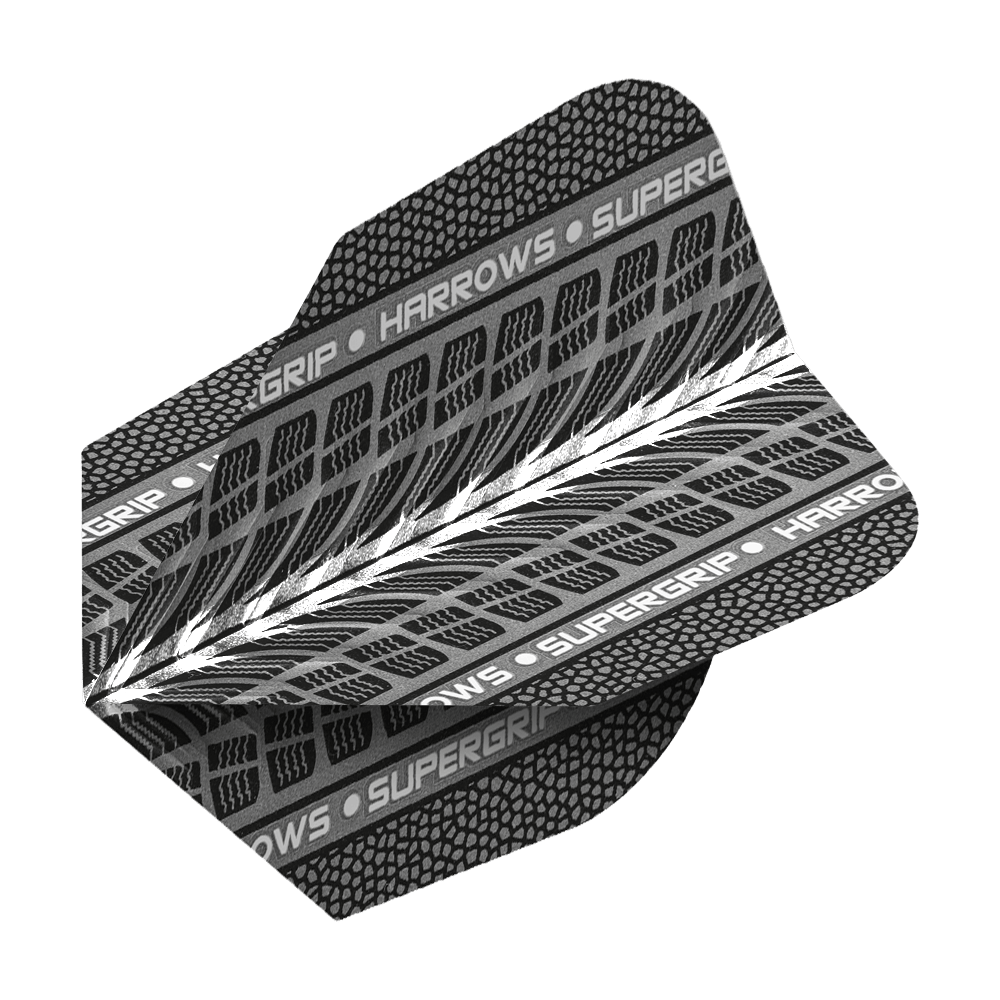 Harrows Supergrip Weiß No6 Flights Hier sind Harrows Supergrip Weiß No6 Flights zu sehen. Das Produkt besteht aus weiß gefärbten Dart-Flights.