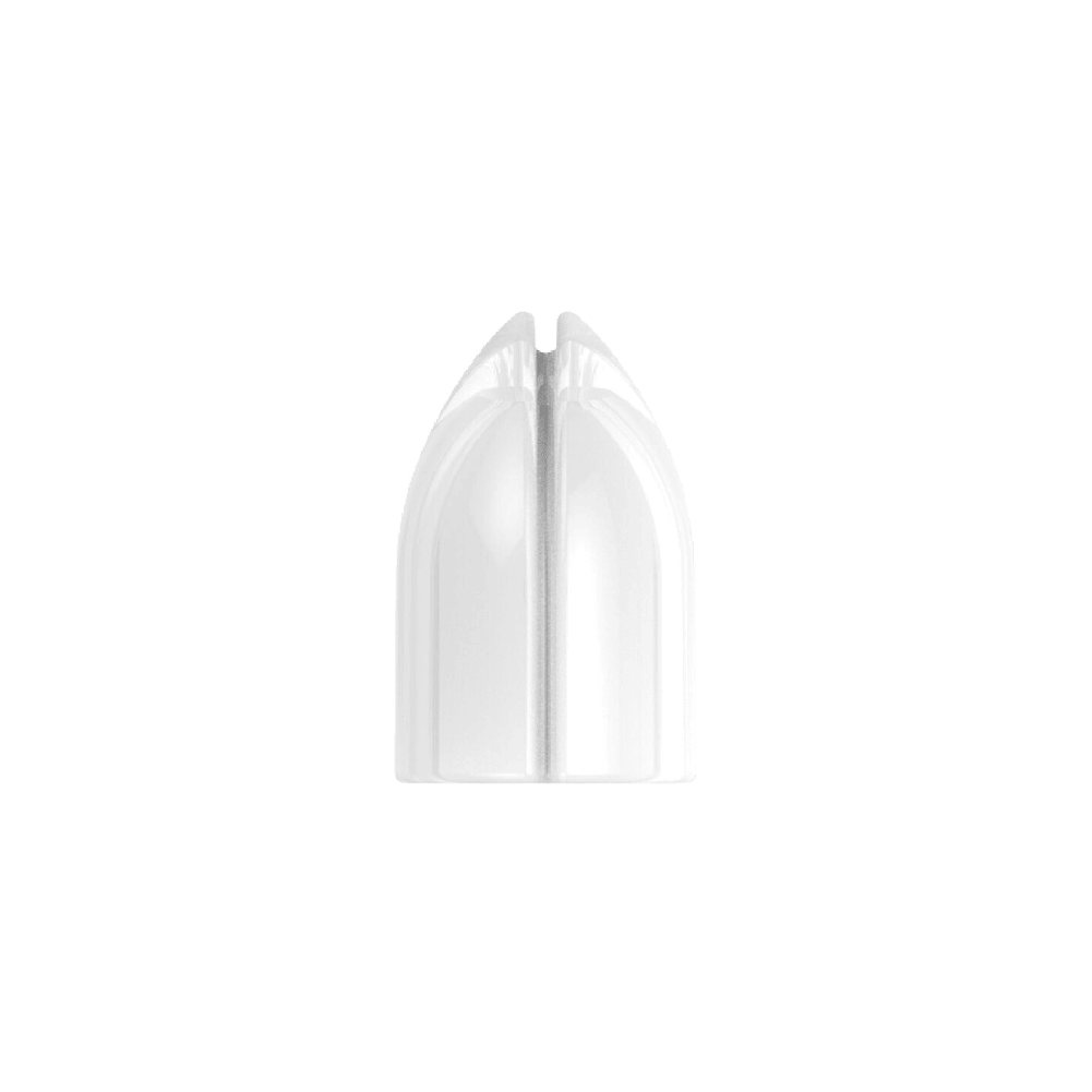 SLZ-524-L-Style-Shell-Lock-Ringe-Weiss-2 Das Bild zeigt das Produkt "L-Style Shell Lock Ringe". Es handelt sich um einen kleinen, transparenten Kunststoffring, der speziell für Dartflights verwendet wird.