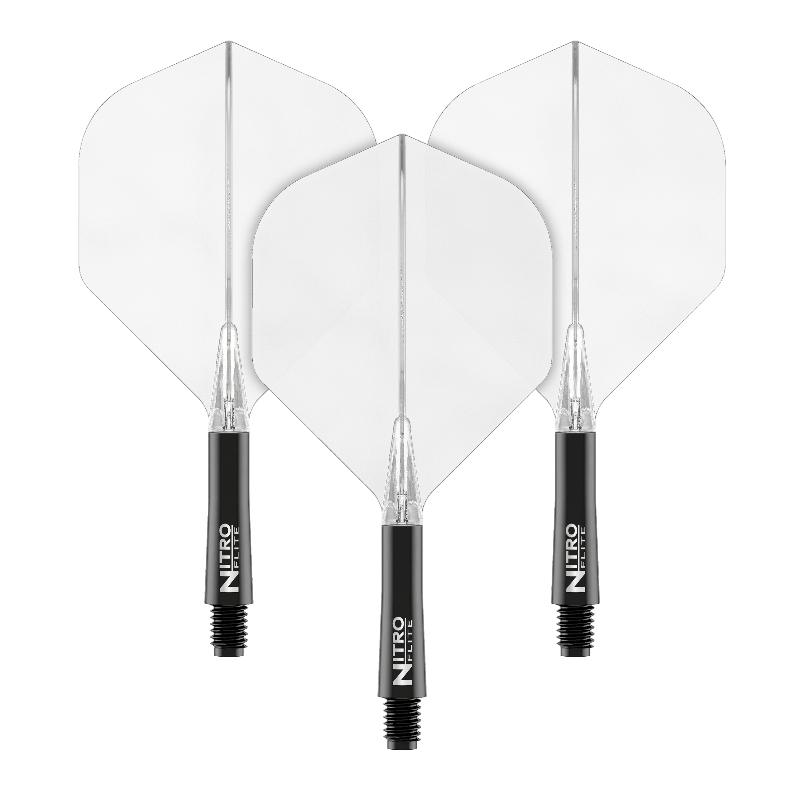 Red Dragon Nitroflite - Black Shaft Clear No2 Flights