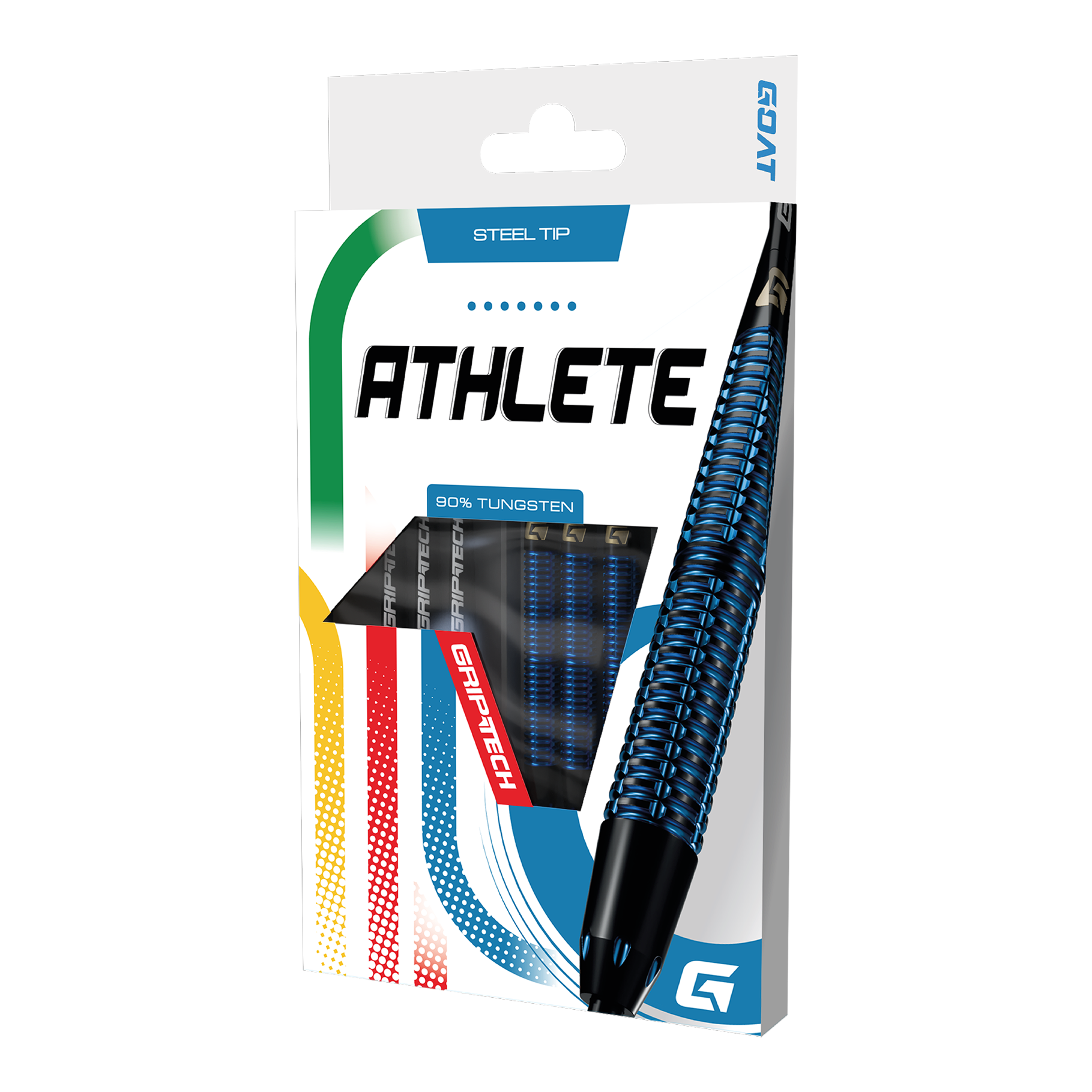 Das Foto zeigt die GOAT Athlete Black Tungsten Steeldarts. Diese Steeldarts zeichnen sich durch ihre Robustheit aus.
