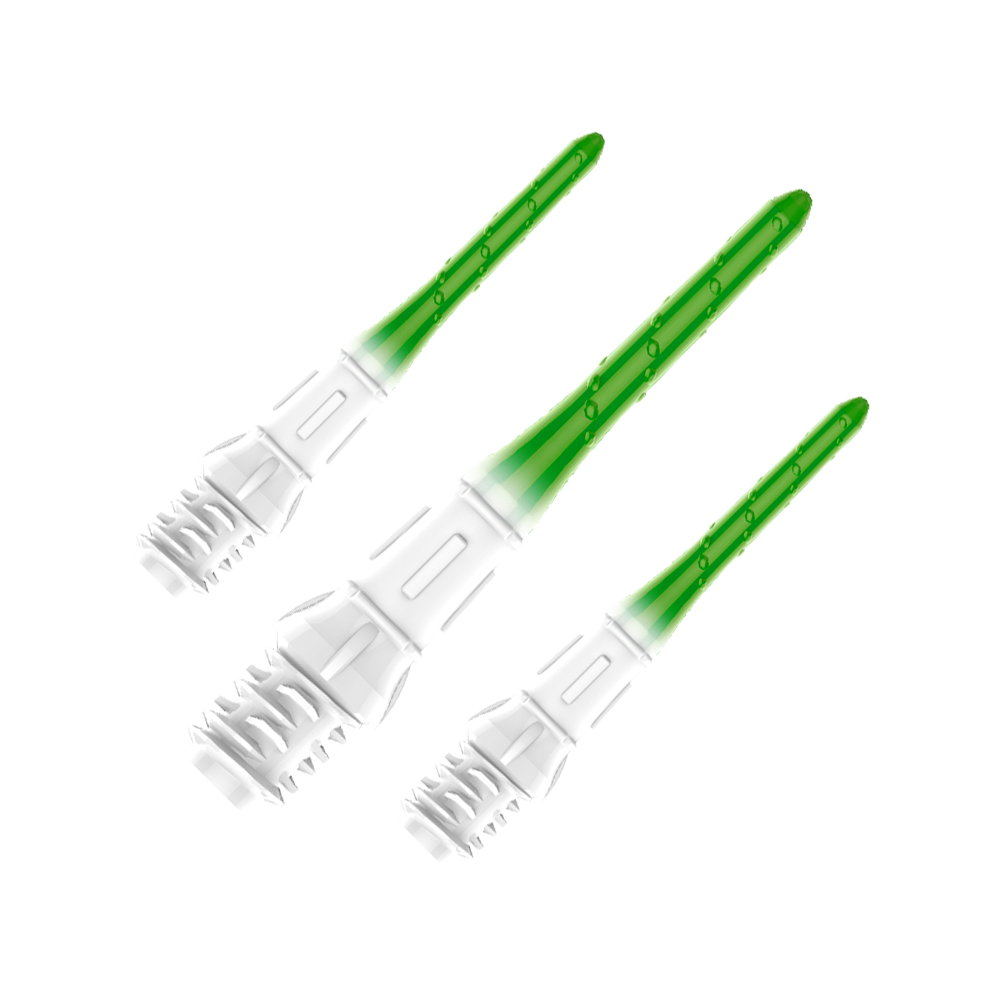 L-Style Premium Lippoint Gradiation Dartspitzen (30er Pack) Das Bild zeigt ein Set von Dartspitzen namens L-Style Premium Lippoint Gradiation Dartspitzen 30erPack ForestGreen. Die Dartspitzen sind grün und für Softdarts geeignet.