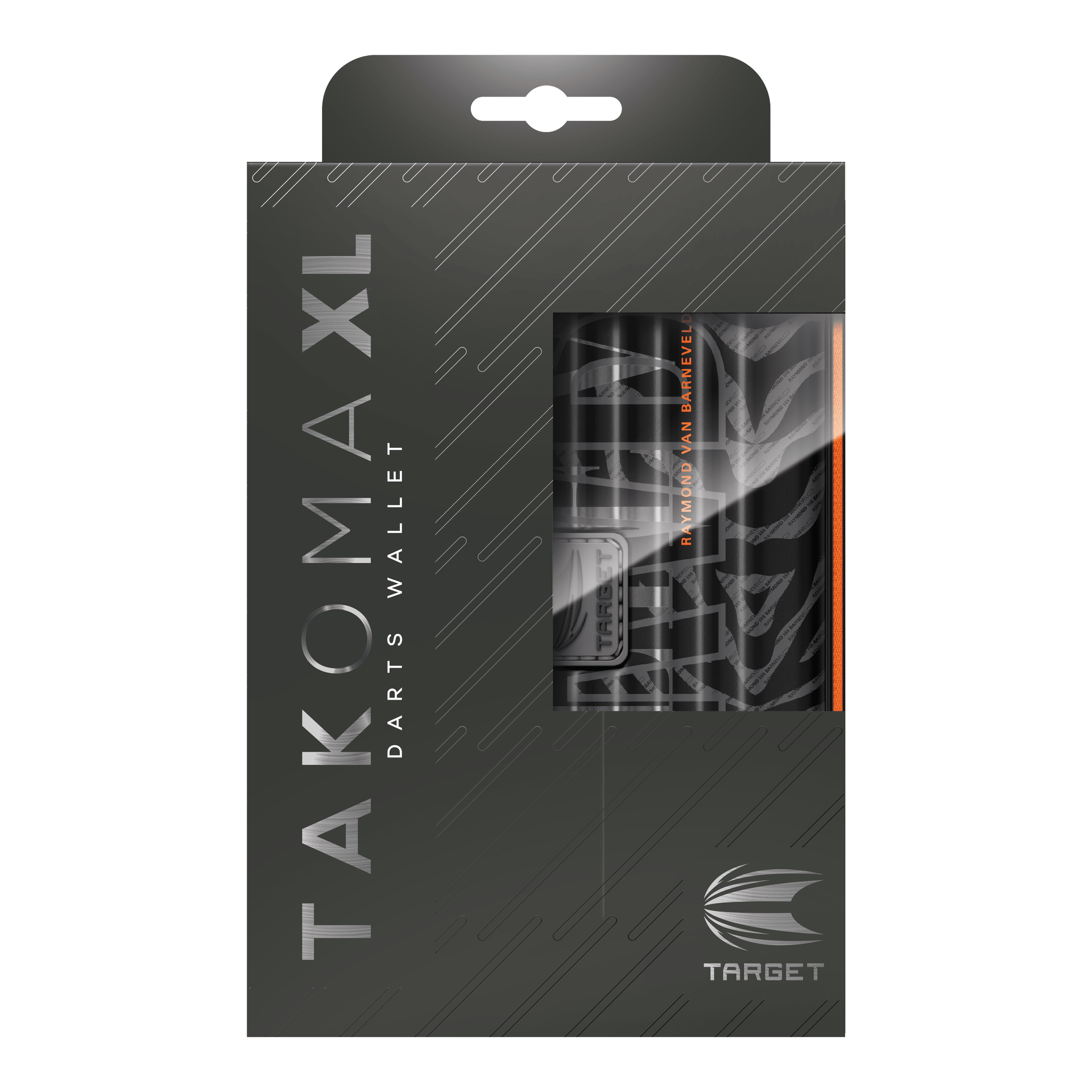 Takoma XL Ghost Series Raymond Van Barneveld Dartcase Auf dem Bild ist das Takoma XL Ghost Series Raymond Van Barneveld Dartcase zu sehen. Mit diesem Dartcase können die Pfeile sicher verstaut werden.