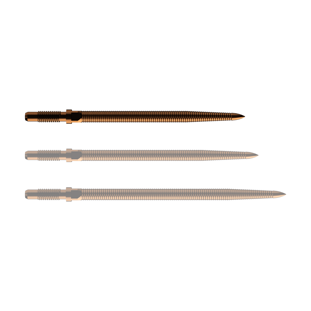 Bulls NL Convertible Point Dartspitzen - Micro Grip - Bronze Auf dem Bild ist eine Dartspitze abgebildet. Es handelt sich um BullsNL Convertible Point mit Micro Grip in Bronze und 32mm Länge.
