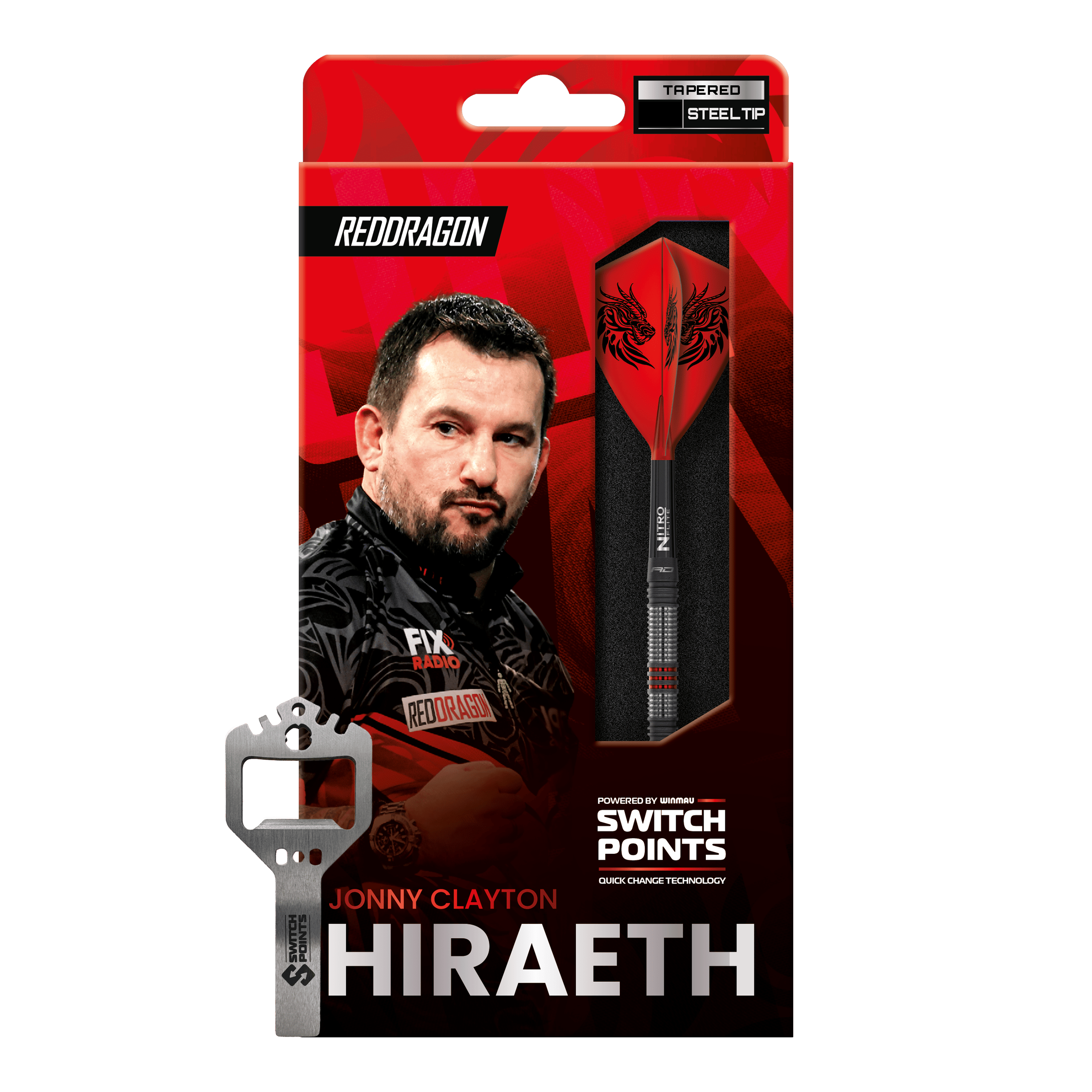 Red Dragon Jonny Clayton Hireath Switch Point Steeldarts Red Dragon Jonny Clayton Hireath Switch Point Steeldarts sind abgebildet. Die Darts zeichnen sich durch ihr elegantes Design und hochwertige Verarbeitung aus.