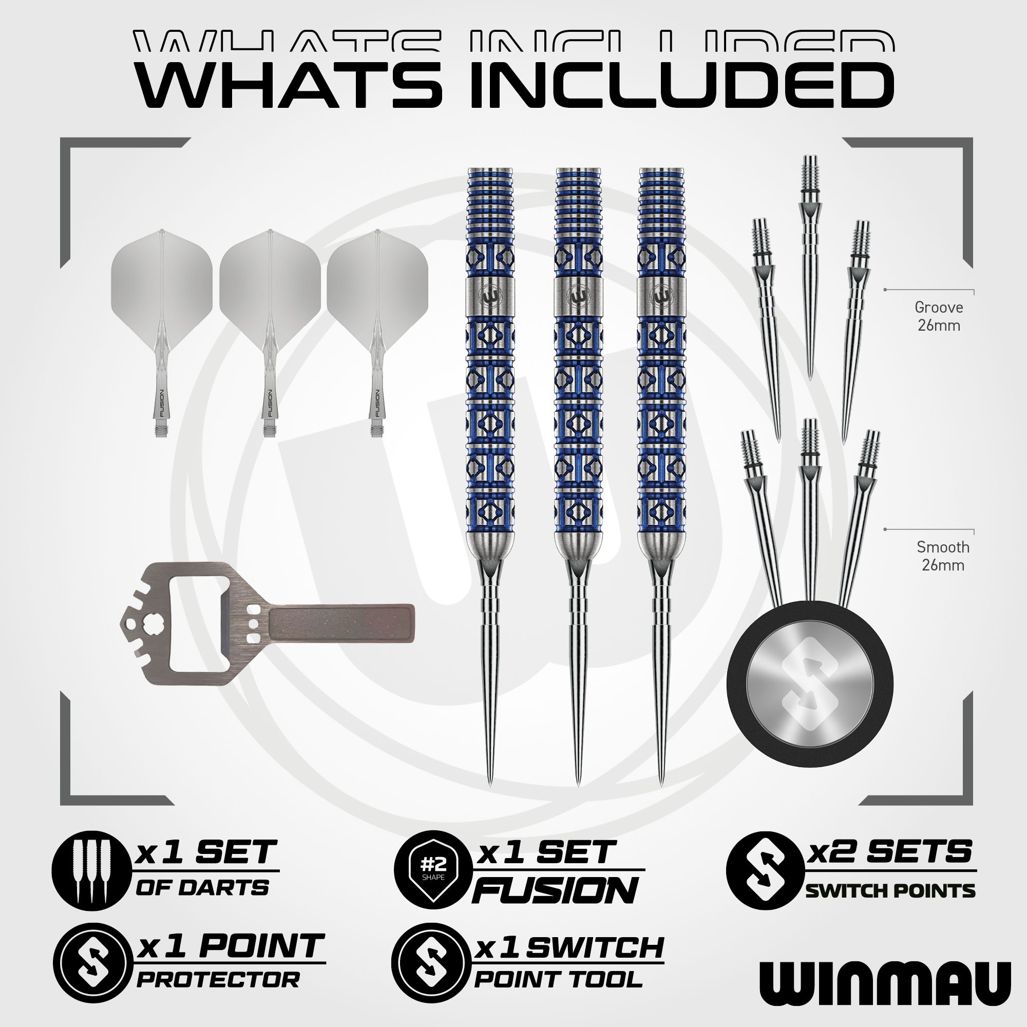 Winmau Lunaris Parallel Switch Point Steeldarts Abgebildet sind die Winmau Lunaris Parallel Switch Point Steeldarts. Diese Steeldarts zeichnen sich durch eine besondere Verarbeitung aus.