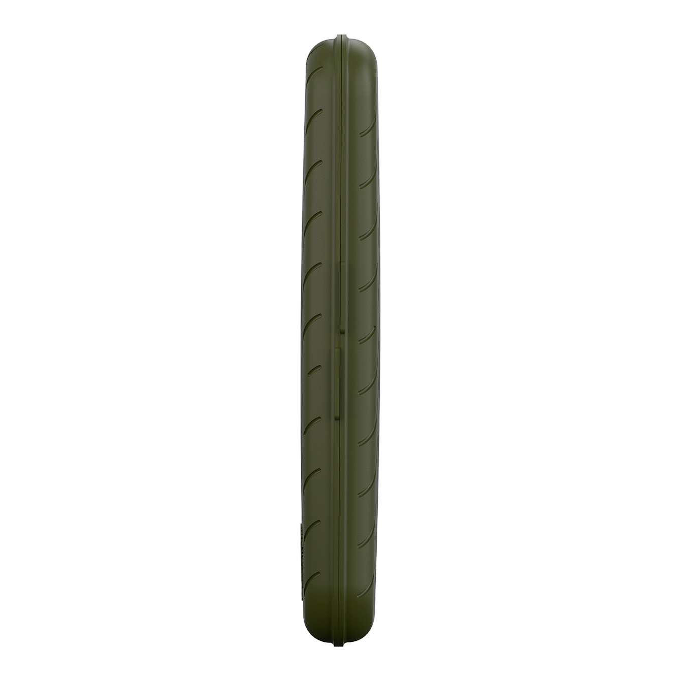 Harrows Slimcase Darttasche Auf dem Bild ist ein schlankes, grünes Etui von der Seite zu sehen. Das Etui hat eine glatte Oberfläche mit leichten Rillen.