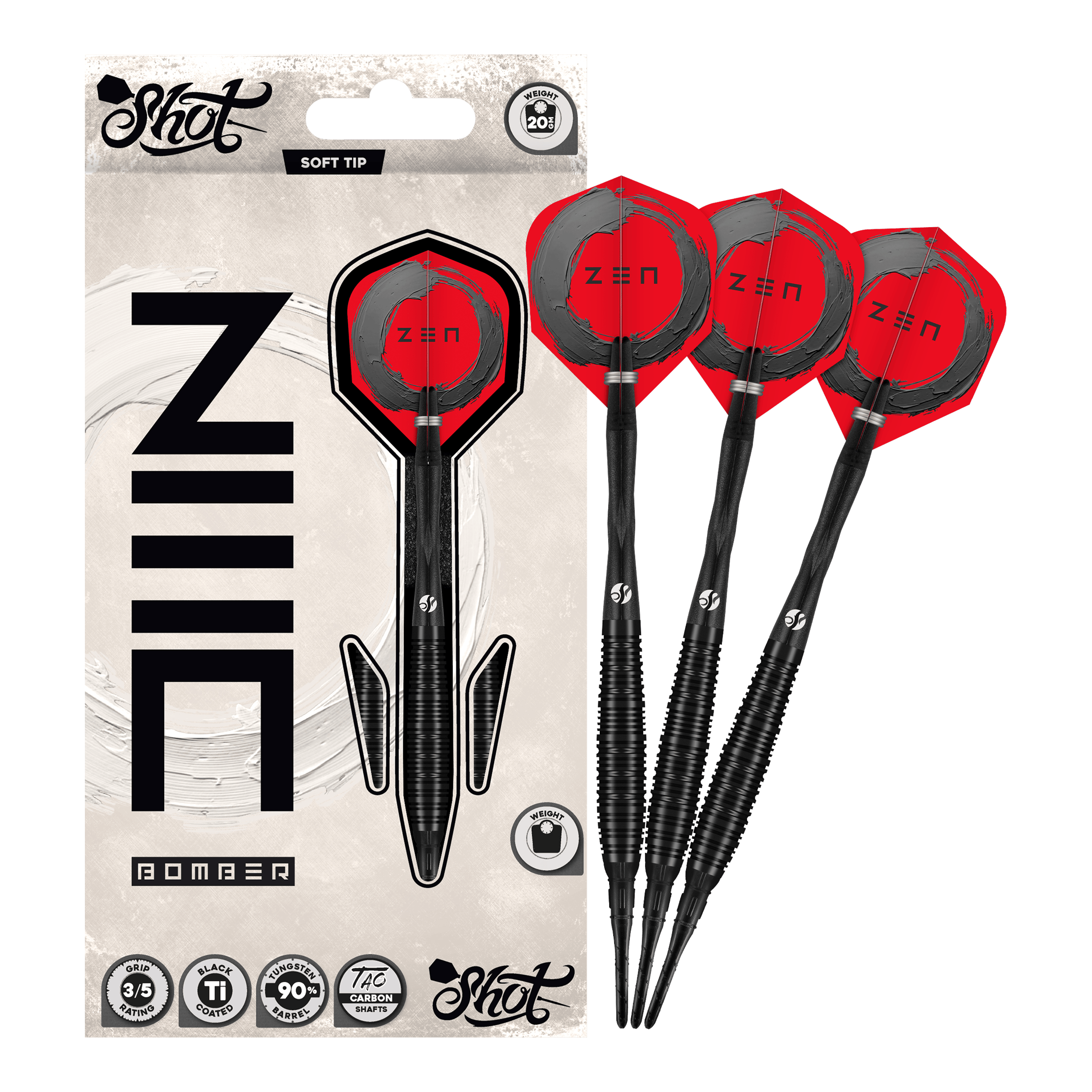 Shot ZEN Bomber Softdarts - 20g Shot ZEN Bomber Softdarts - 20g