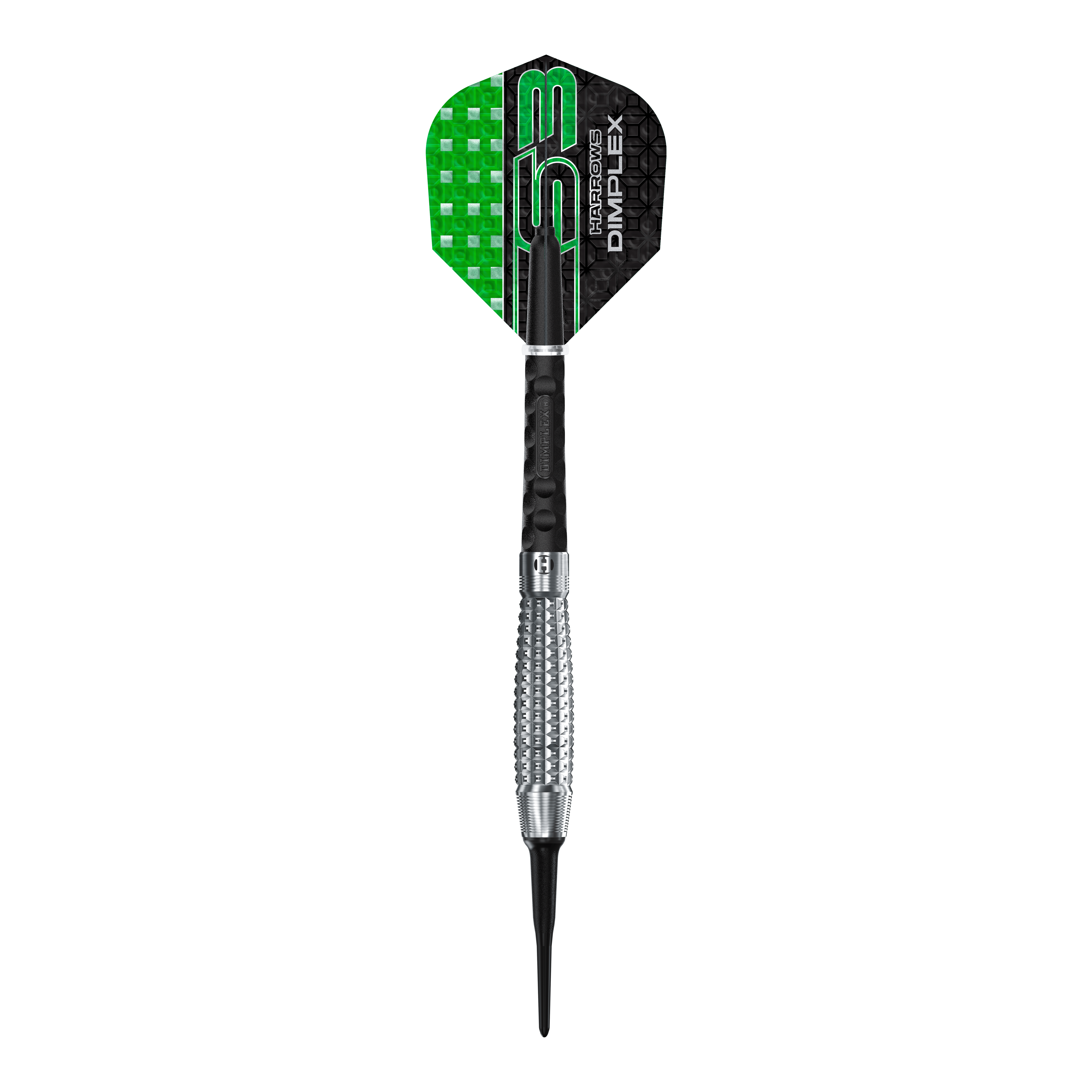 Harrows Dimplex S3 Bomb Softdarts Ein einzelner Harrows Dimplex S3 Bomb Softdart ist auf dem Bild zu sehen. Die Oberfläche hat eine erkennbare Struktur.