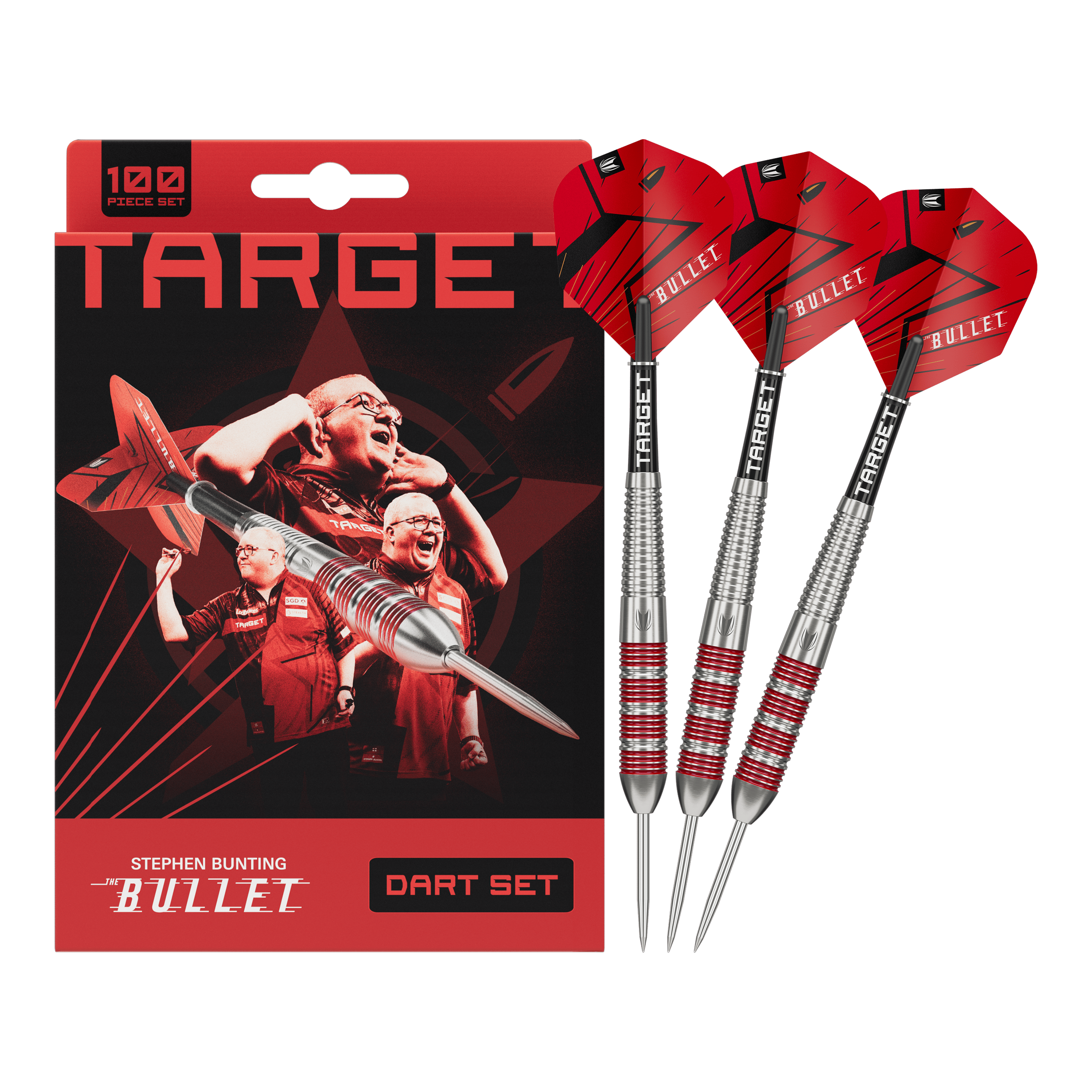Target Stephen Bunting Bullet 100 Teile Brass Steeldart Set - 22g
