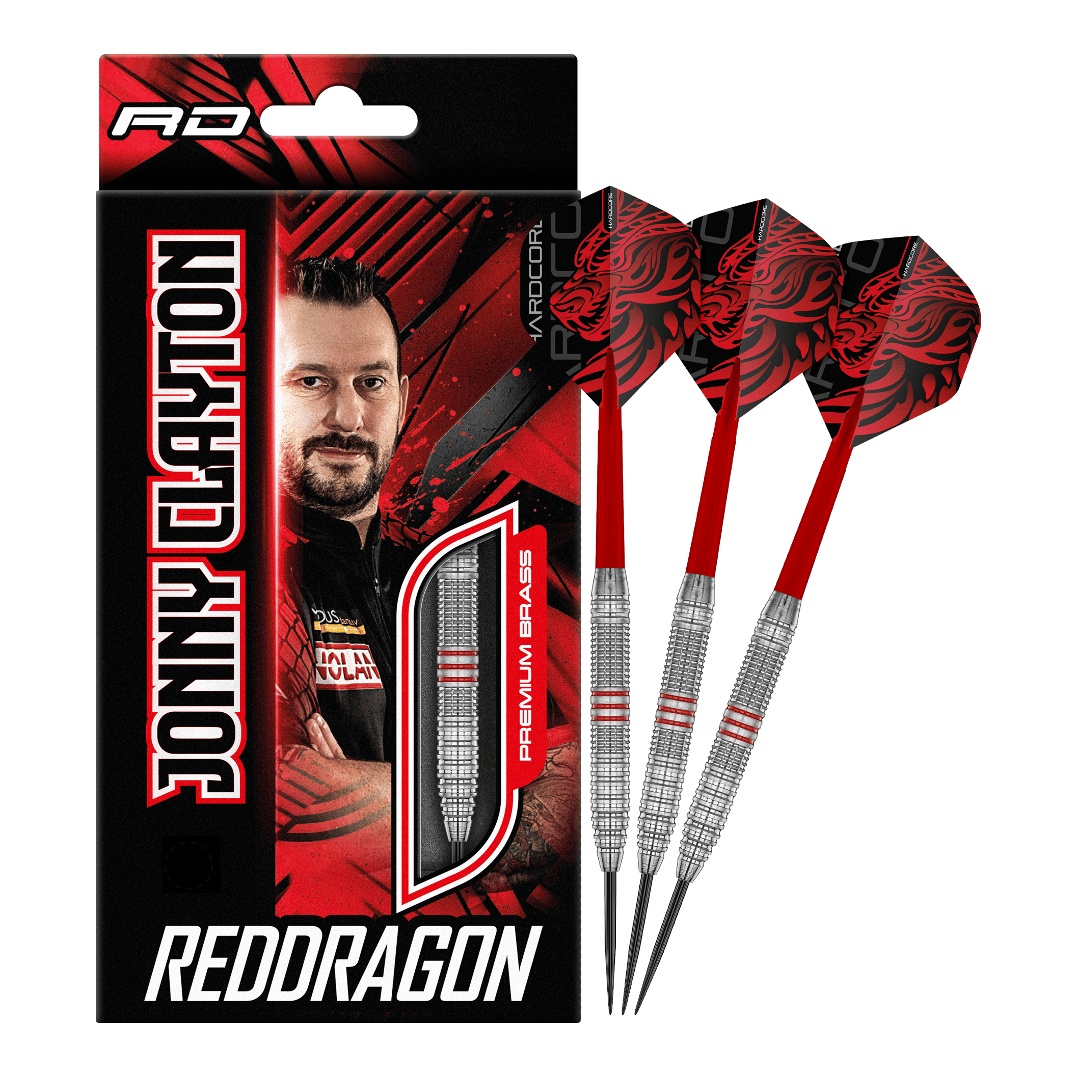 Red Dragon Jonny Clayton Brass Steeldarts - 21 g Red Dragon Jonny Clayton Brass Steeldarts - 21 g