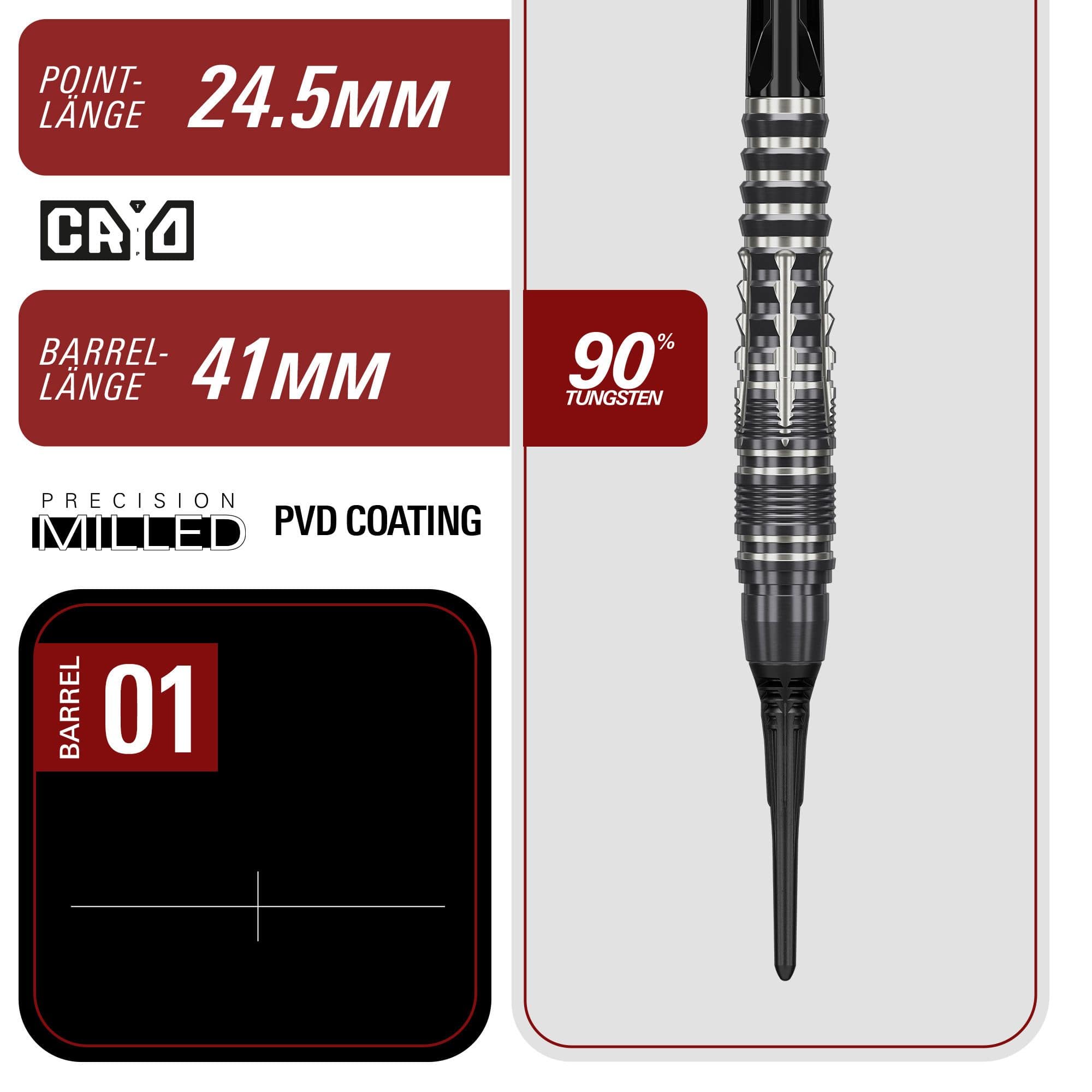 Target Black Marque Blaze Softdarts - 18g Die Target Black Marque Blaze Softdarts - 18g sind abgebildet. Diese Darts zeichnen sich durch ihr elegantes schwarzes Design aus.