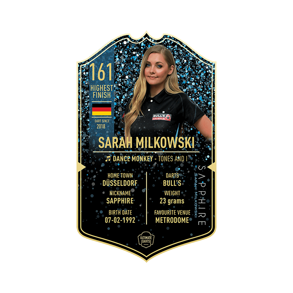 Ultimate Darts Card - Sarah Milkowski