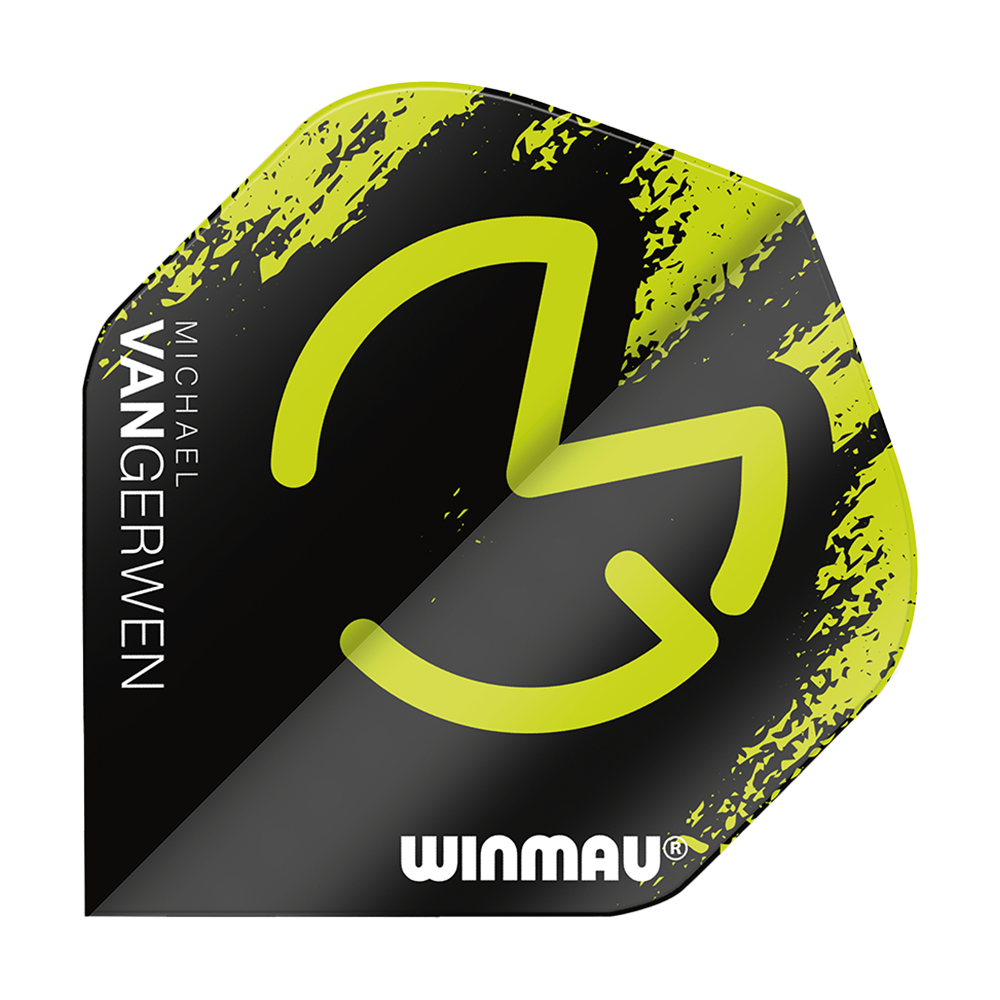 Winmau Mega MvG Green Black Standard Flights