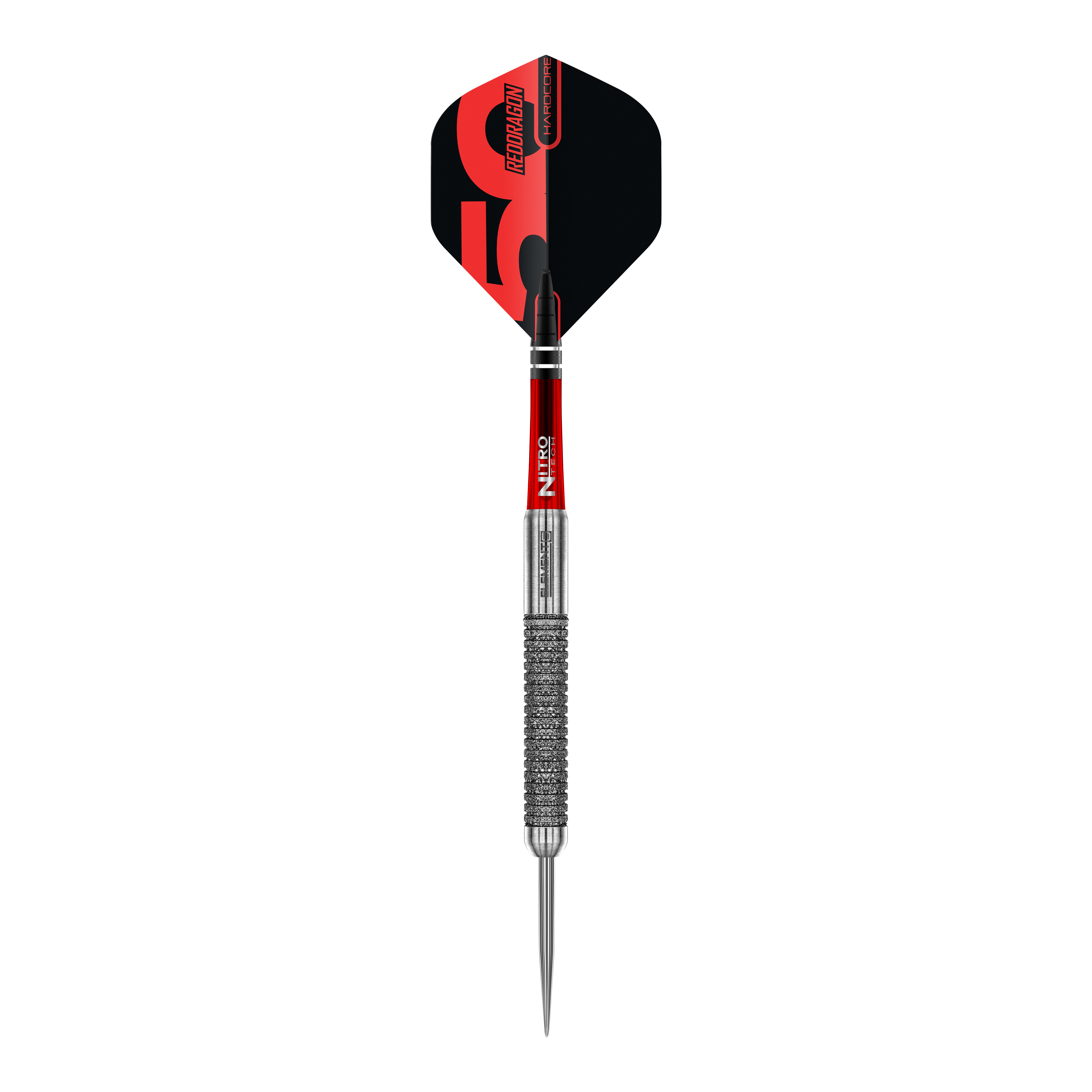 Red Dragon 50 Year Collection Element 6 B Steeldarts - 24g Red Dragon 50 Year Collection Element 6 B Steeldarts - 24g in Nahaufnahme. Das Bild zeigt das Design und die Details des Steeldarts.