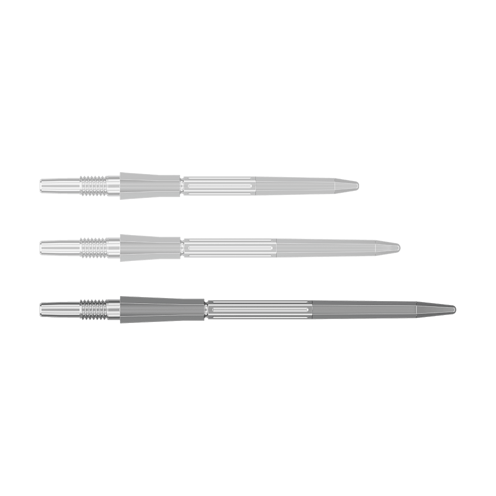 Target Elysian Archetype 43 Swiss Point Steeldartspitzen - Silber Auf dem Bild sind SwissPoint Dartspitzen in Silber mit einer Länge von 42 mm zu sehen. Dieses Produkt ist für Dartpfeile gedacht.