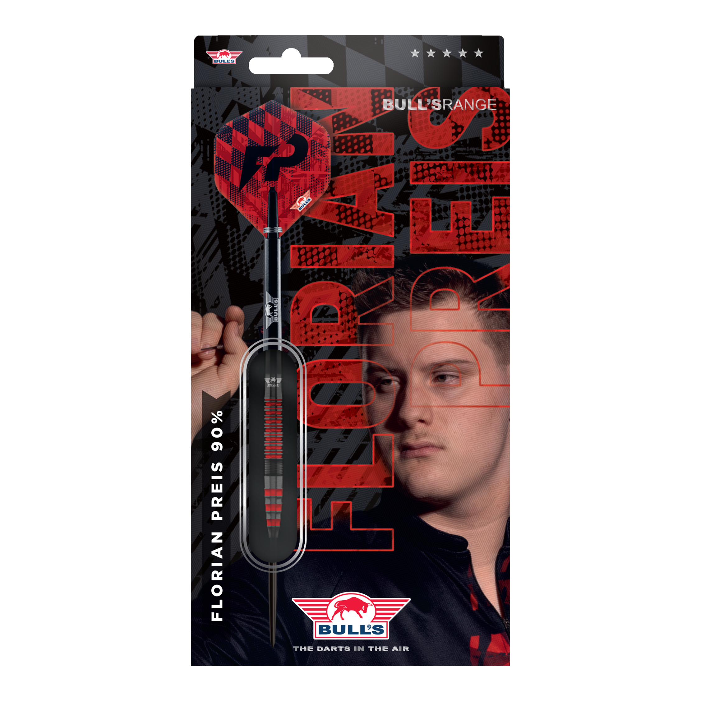 Bulls NL Florian Preis Steeldarts - 23g Das Produkt Bulls NL Florian Preis Steeldarts - 23g wird gezeigt. Die Steeldarts sind aus einer anderen Perspektive dargestellt.