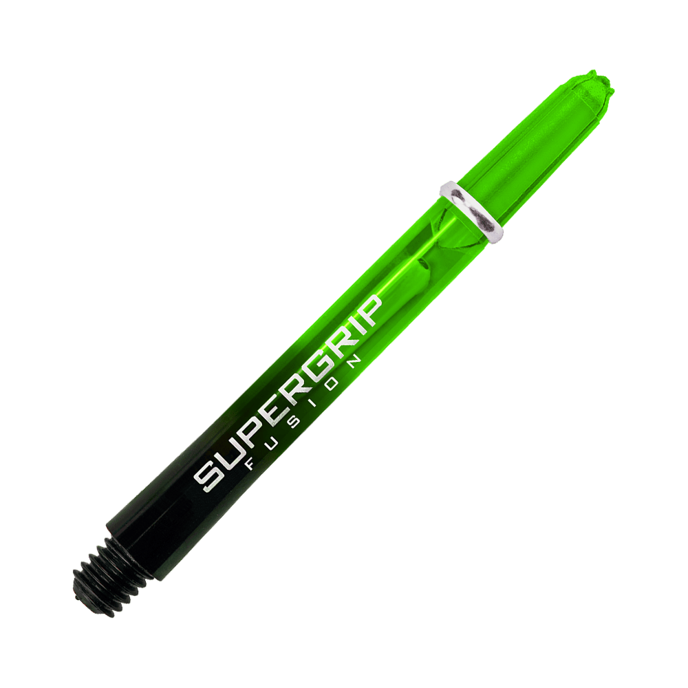 HR341_Harrows_Supergrip_Fusion_Shafts_Gr-n_47mm_2hV0Xxfzt4lkIw Auf dem Bild ist ein Harrows Supergrip Fusion Shafts zu sehen. Es handelt sich um einen farbigen Schaft für Darts.