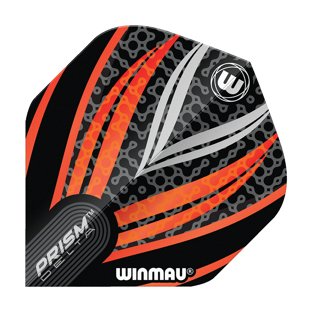 Winmau Prism Delta Schwarz Weiß Orange No2 Standard Flights Winmau Prism Delta Schwarz Weiß Orange No2 Standard Flights
