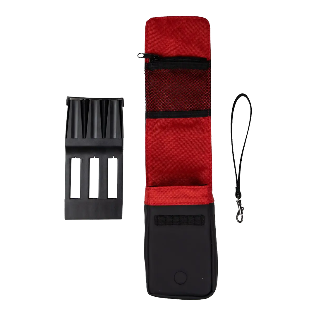 Bulls NL Spacecase Softcase Schwarz-Rot Abgebildet ist das Bulls NL Spacecase Softcase in den Farben Schwarz und Rot. Das Etui bietet Platz für Dartzubehör und Pfeile.