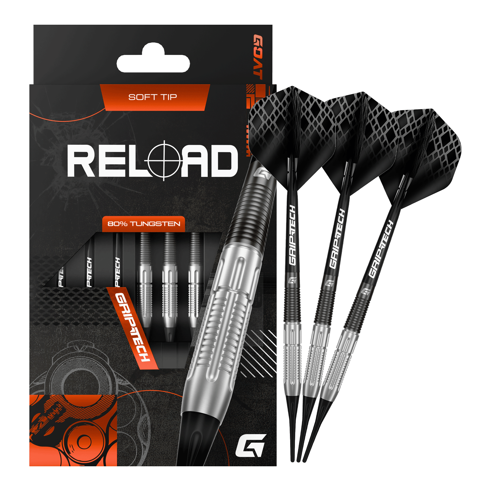 GOAT Reload Softdarts - 20g Zu sehen sind die GOAT Reload Softdarts - 20g in kompletter Ausführung. Diese Softdarts bieten durchdachte Qualität für ambitionierte Dartspieler.