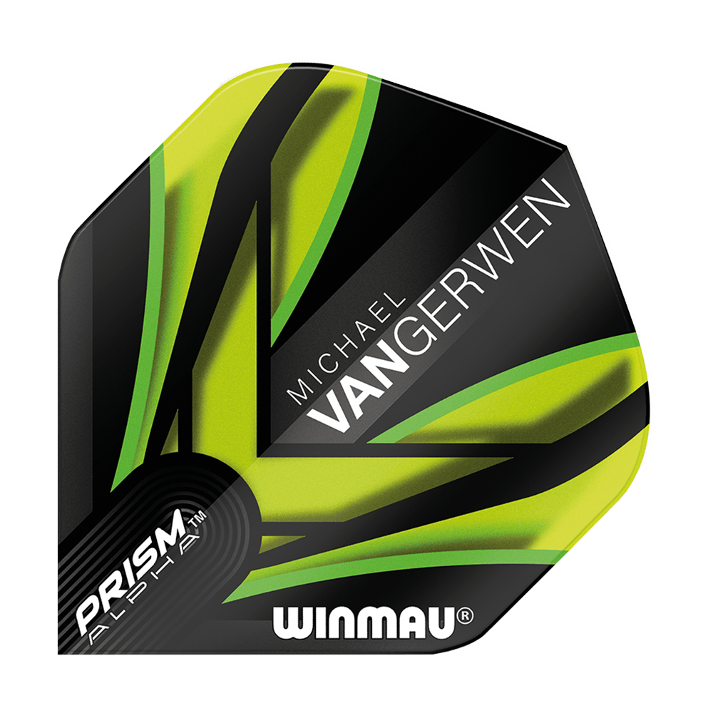 Winmau Prism Alpha MvG Black Green V2 Standard Flights Winmau Prism Alpha MvG Black Green V2 Standard Flights