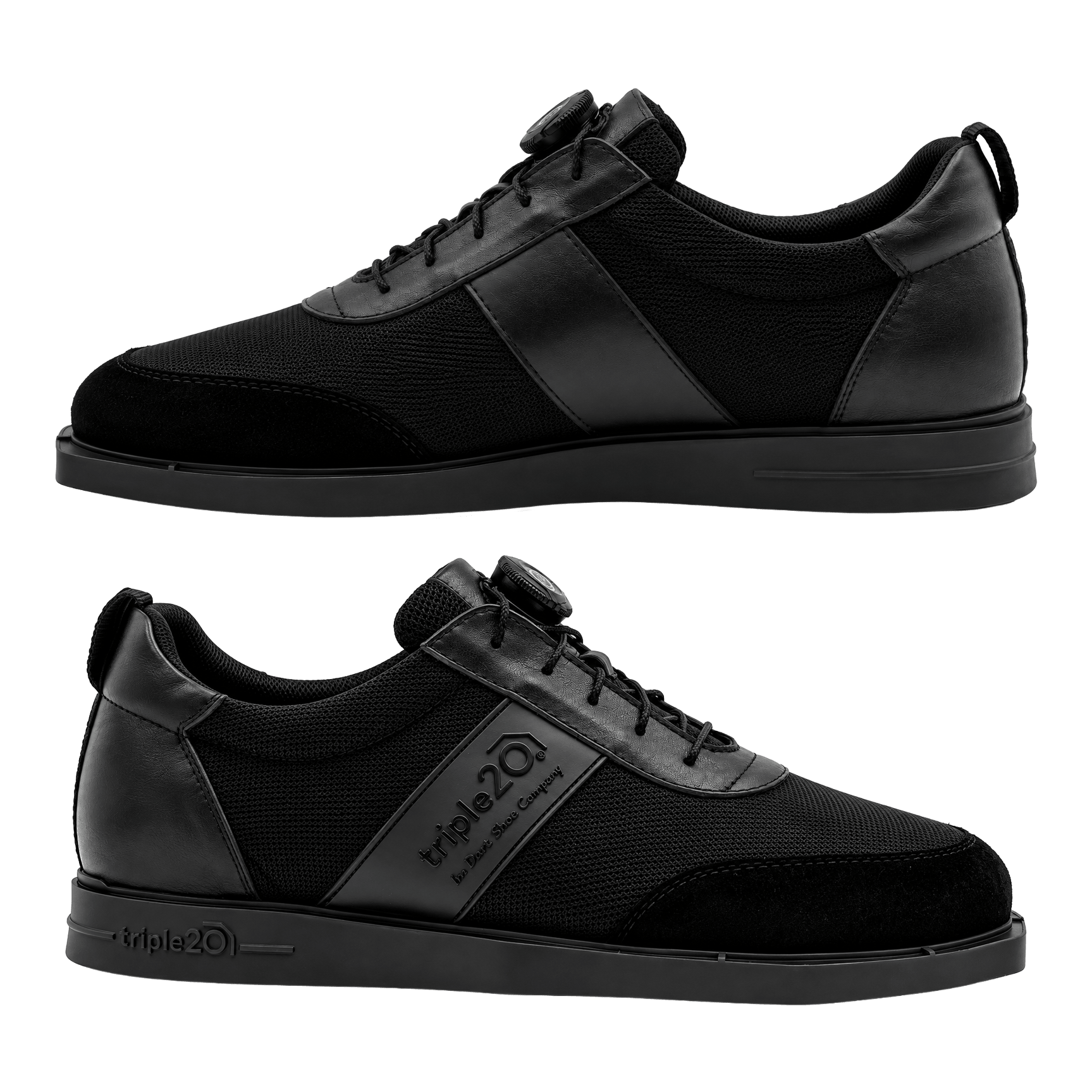 Triple20 Dartschuhe Textil mit Drehverschluss - Schwarz Triple20 Dartschuhe Textil mit Drehverschluss - Schwarz