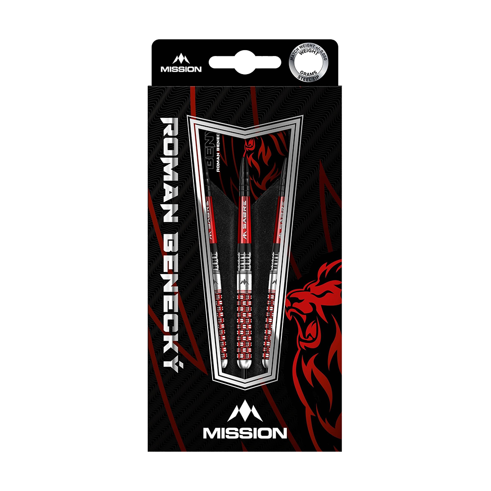 Mission Roman Benecky Black Red Steeldarts - 24g