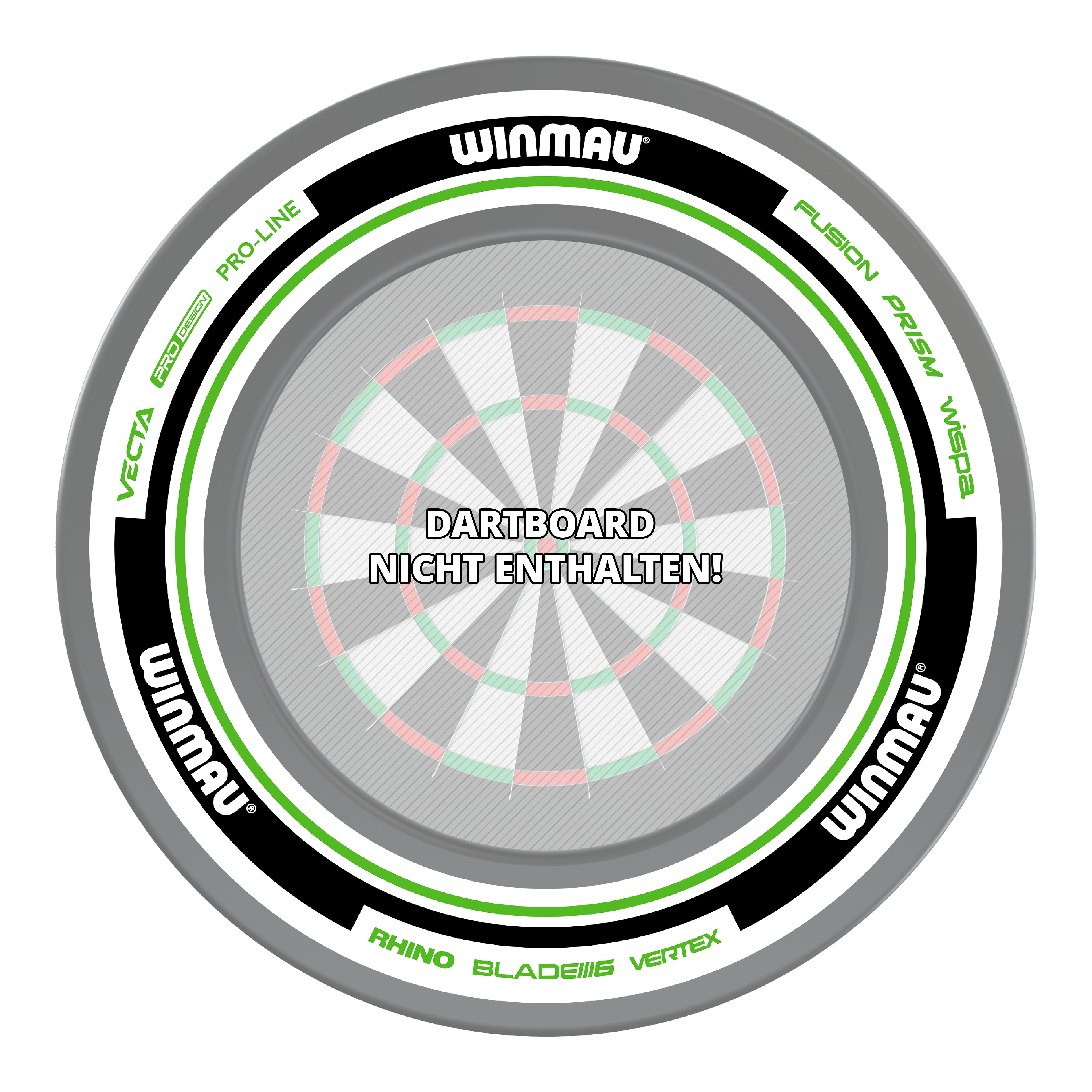 Winmau Advance Dartboard Surround - Weiß Grün