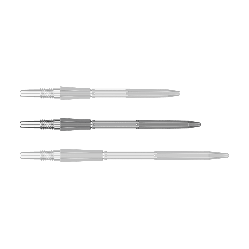 Target Elysian Archetype 43 Swiss Point Steeldartspitzen - Silber Dargestellt ist eine einzelne silberne Dartspitze mit einer Länge von 35mm. Sie gehört zum Swiss Point System.
