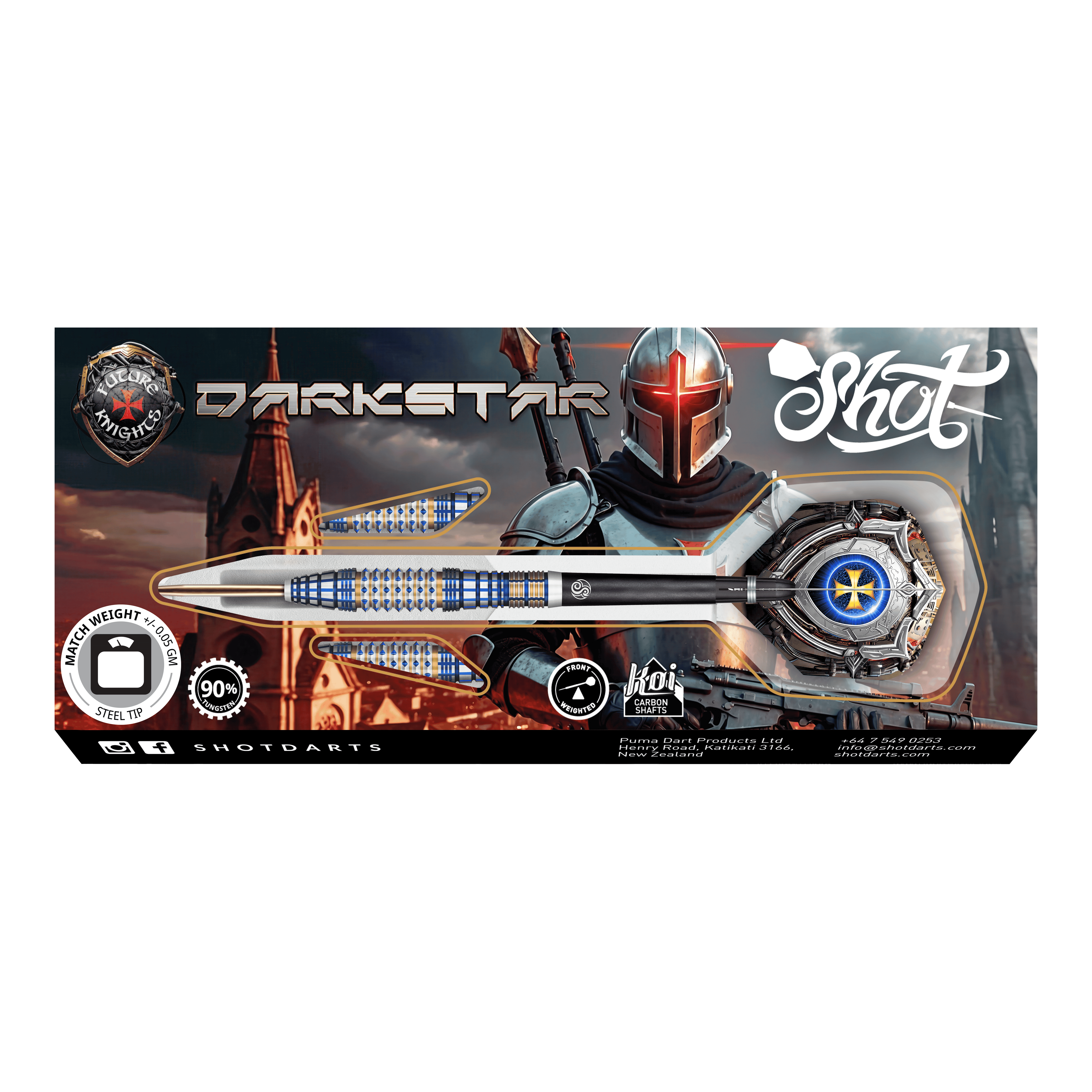 Shot Future Knights Darkstar Steeldarts - 23g