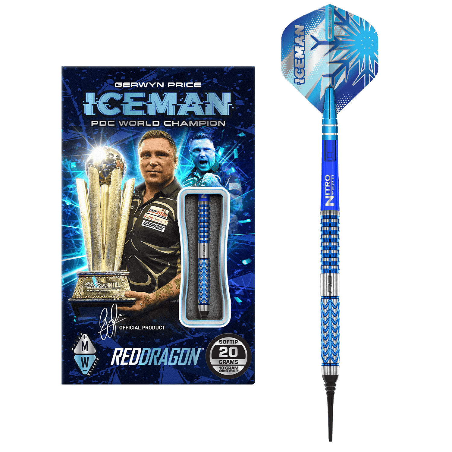 Red Dragon Gerwyn Price Glacier Softdarts