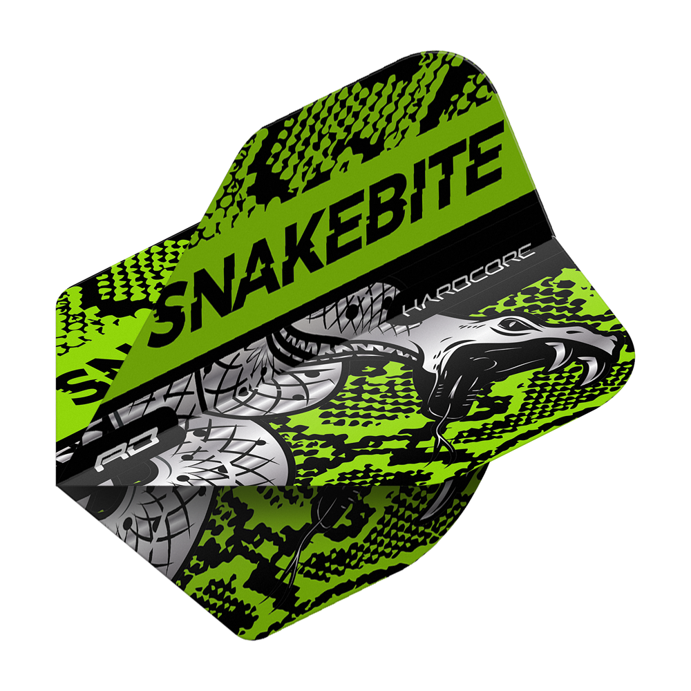 Red Dragon Hardcore Snakebite Coiled Snake Green Standard Flights