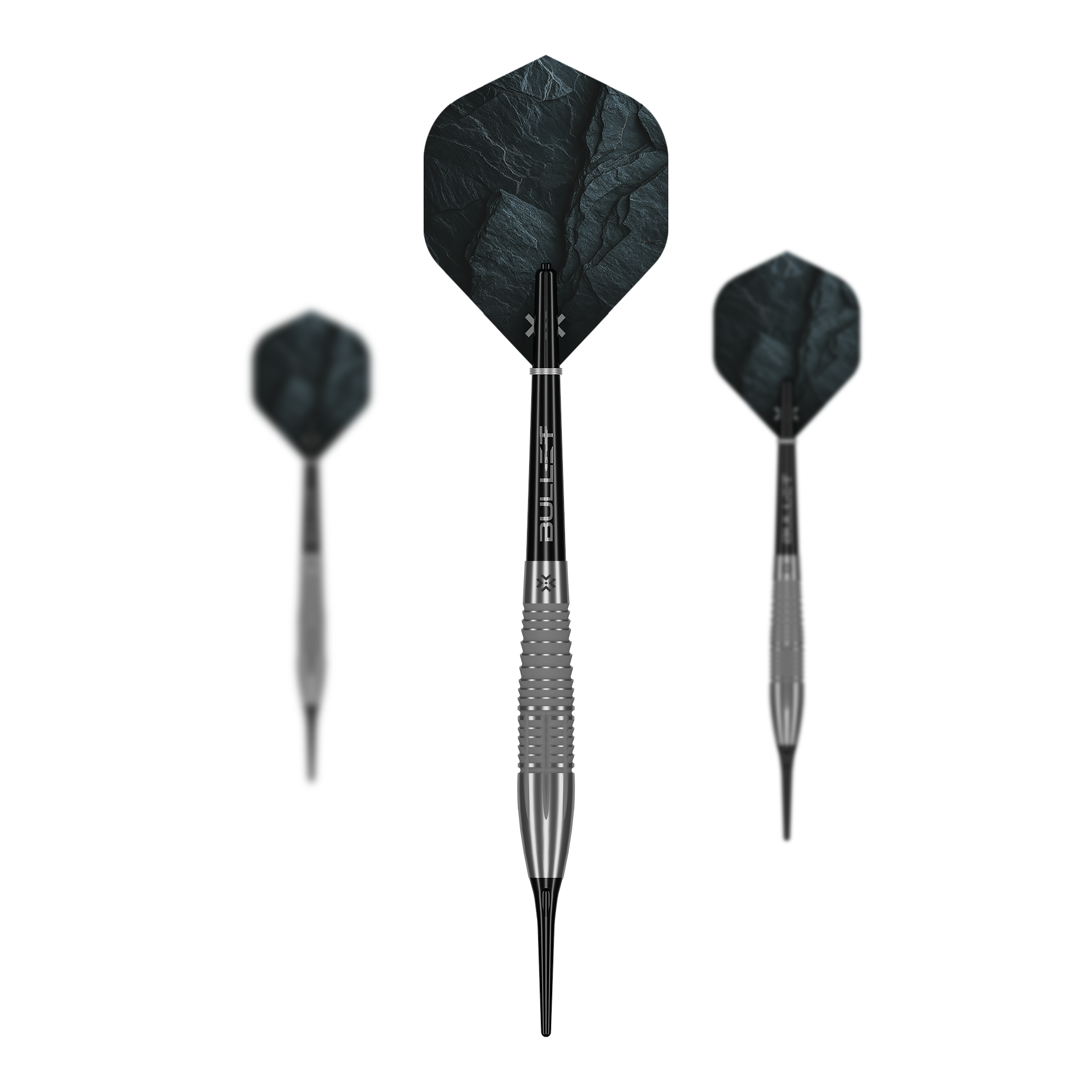 Bullet Monolith Softdarts - 20g Hier sind die Bullet Monolith 20g Soft Darts zu sehen. Die Softdarts eigenen sich für elektronische Dartboards.