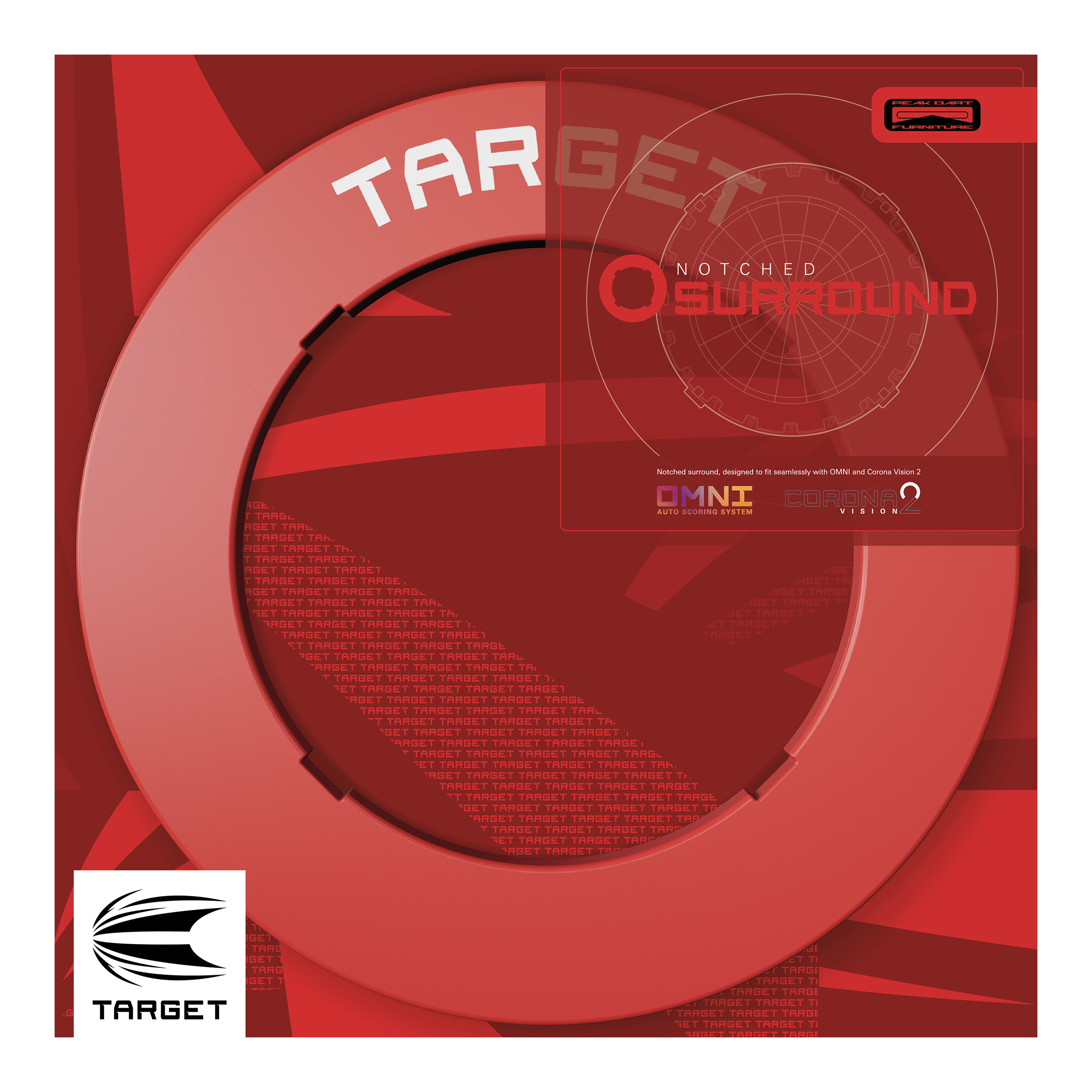 Target Notched Dartboard Surround