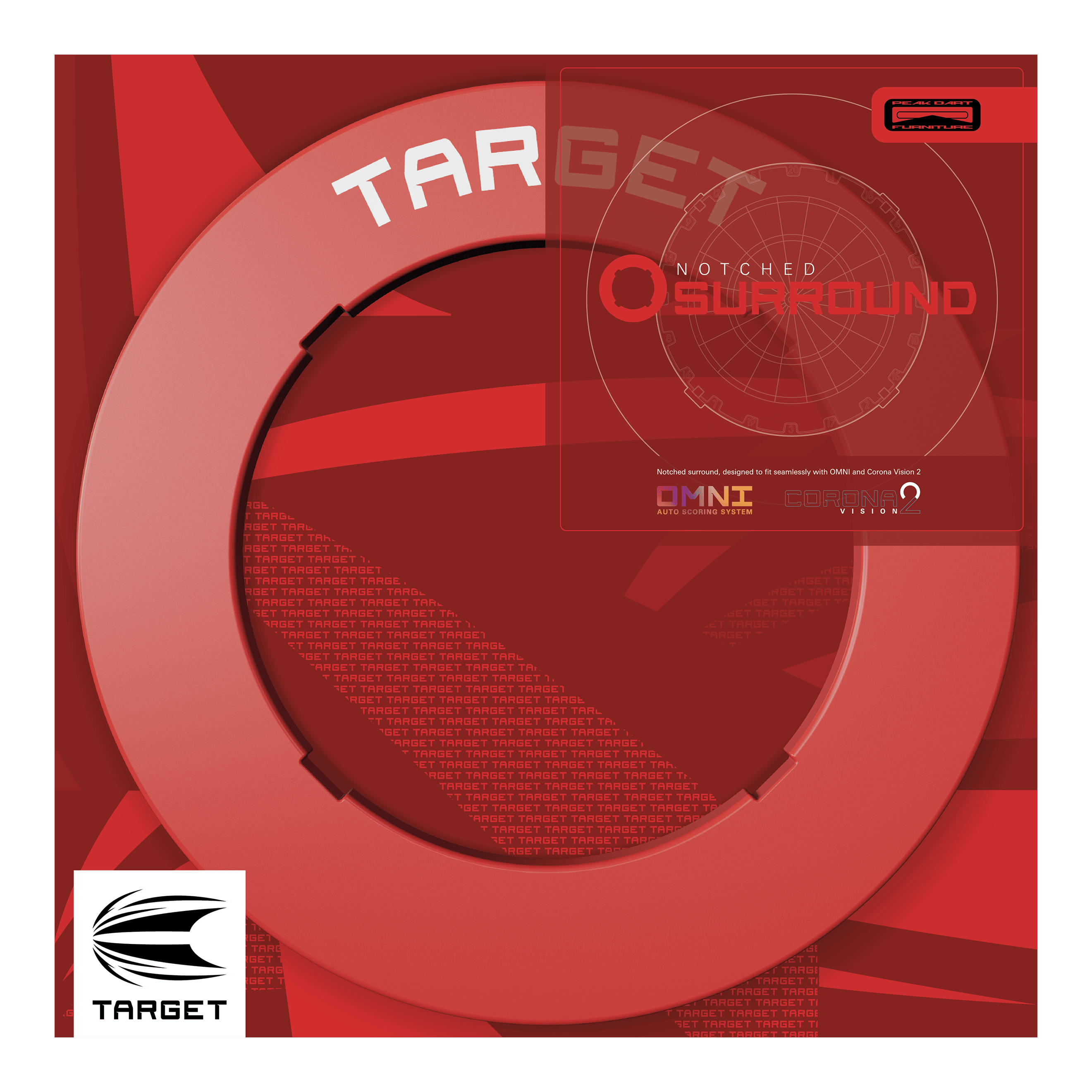 Target Notched Dartboard Surround Target Notched Dartboard Surround