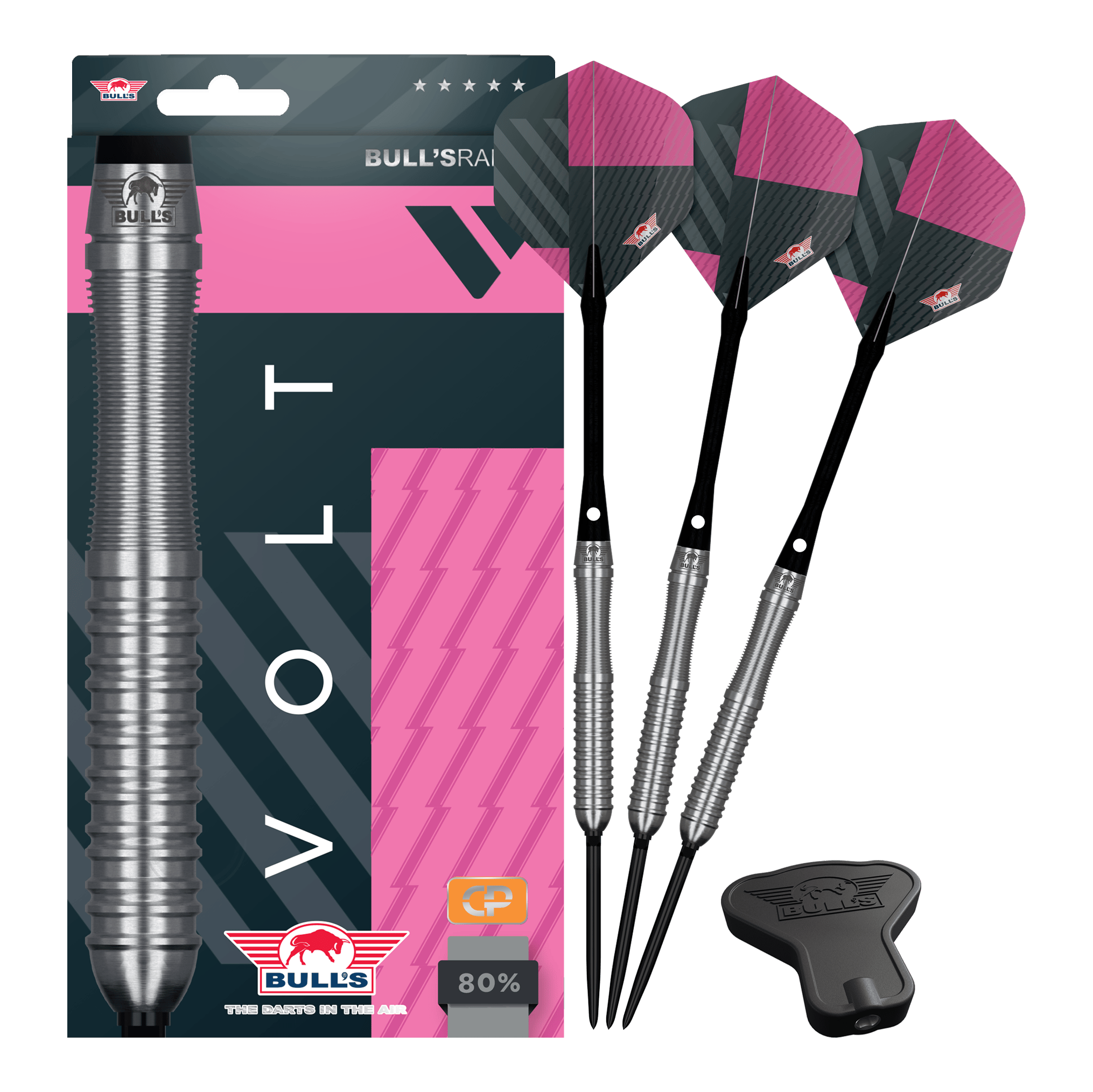 Bulls NL Volt Pink Convertible Point Steeldarts