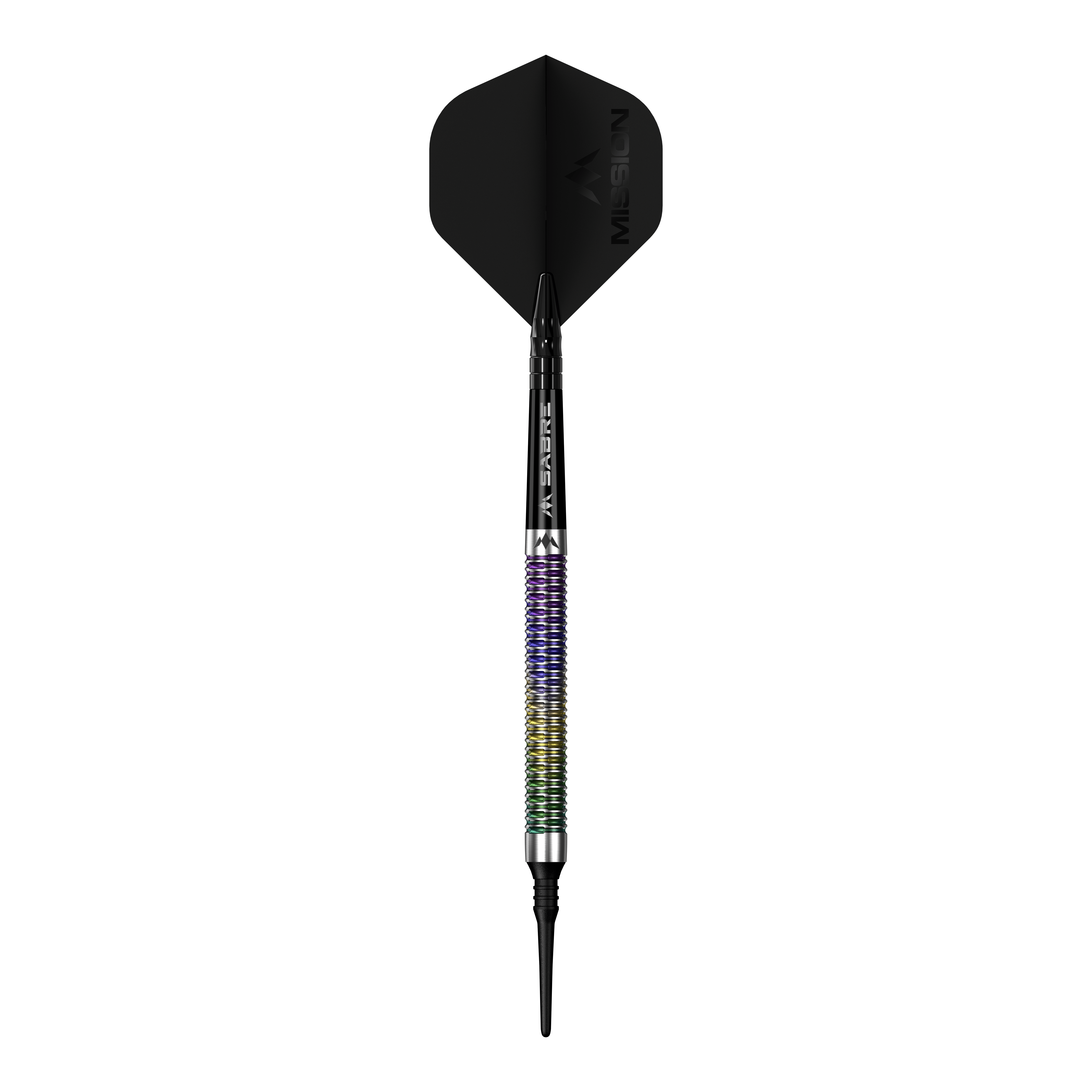 Mission Kaleidos Softdarts - 19g Das Bild zeigt den Mission Kaleidos Softdarts - 19g. Der Softdart ist seitlich dargestellt.
