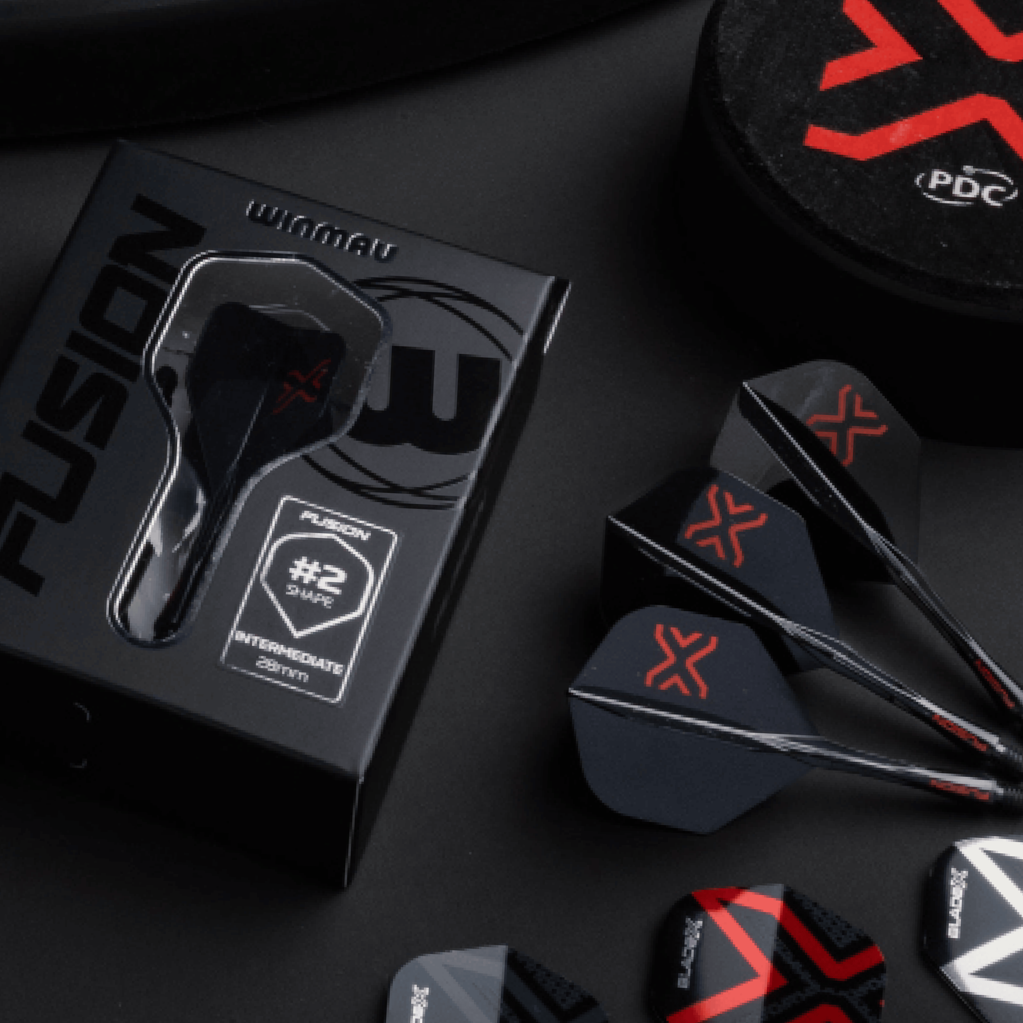 Winmau Fusion Blade X No2 Standard Flight-Shaft-System - Schwarz Hier sieht man das Winmau Fusion Blade X No2 Standard Flight-Shaft-System in Schwarz. Dieses Produkt kombiniert Flight und Schaft für optimale Performance.