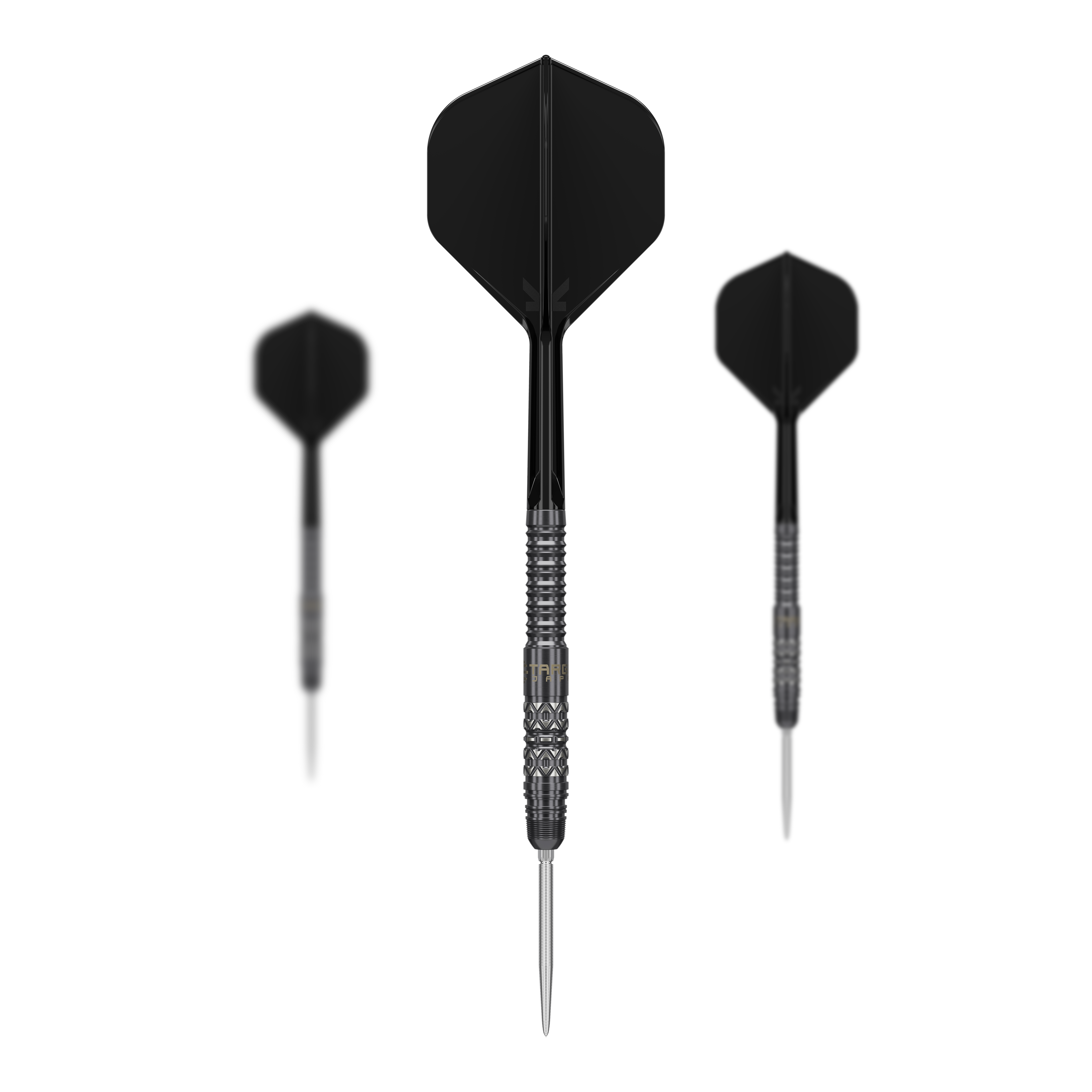 Target Japan Black Marque Creed Swiss Point Steeldarts - 23g Hier sieht man die Target Japan Black Marque Creed Swiss Point Steeldarts - 23g als komplettes Set. Die Darts haben ein modernes Design in Schwarz.