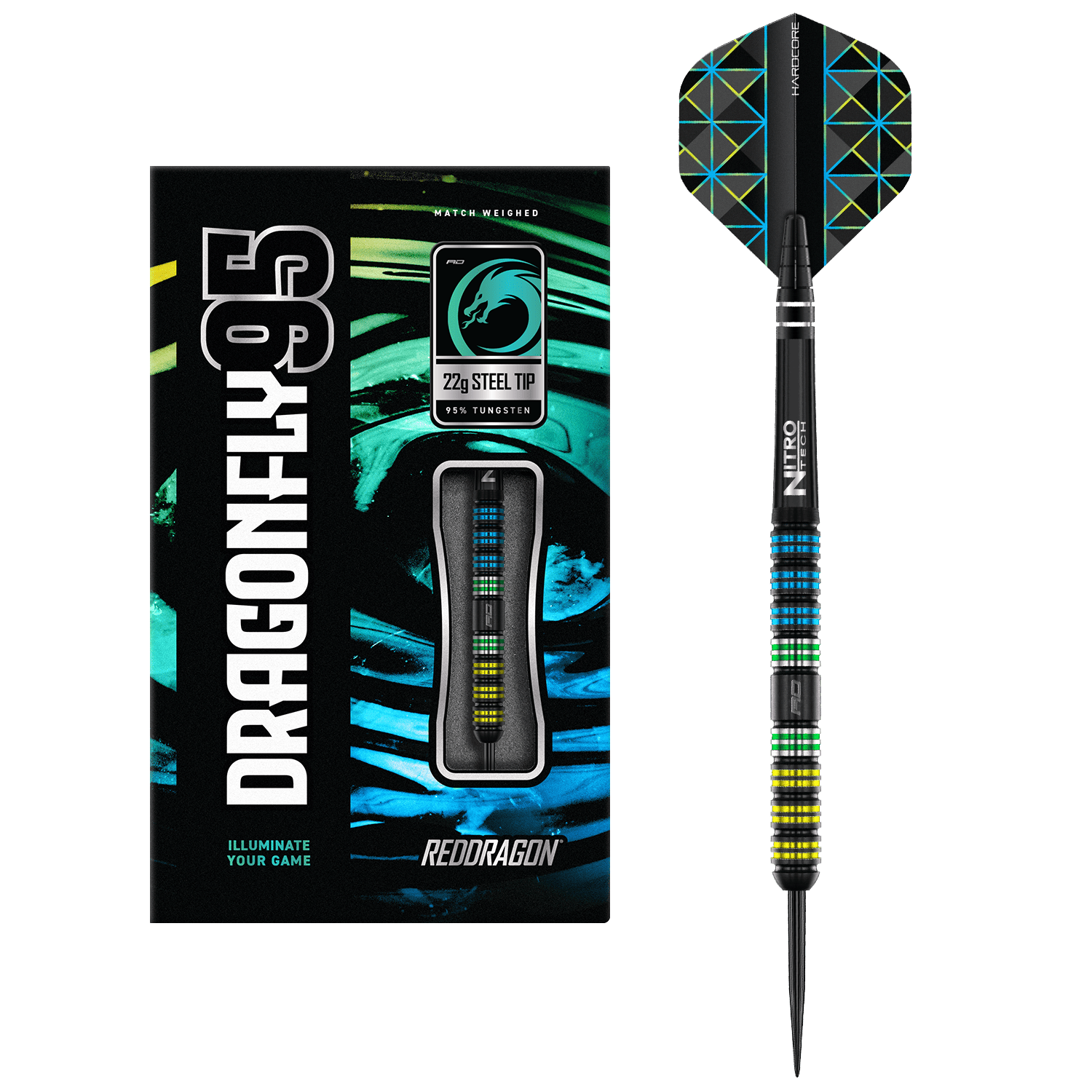 Red Dragon Dragonfly 95 Black Parallel Steeldarts